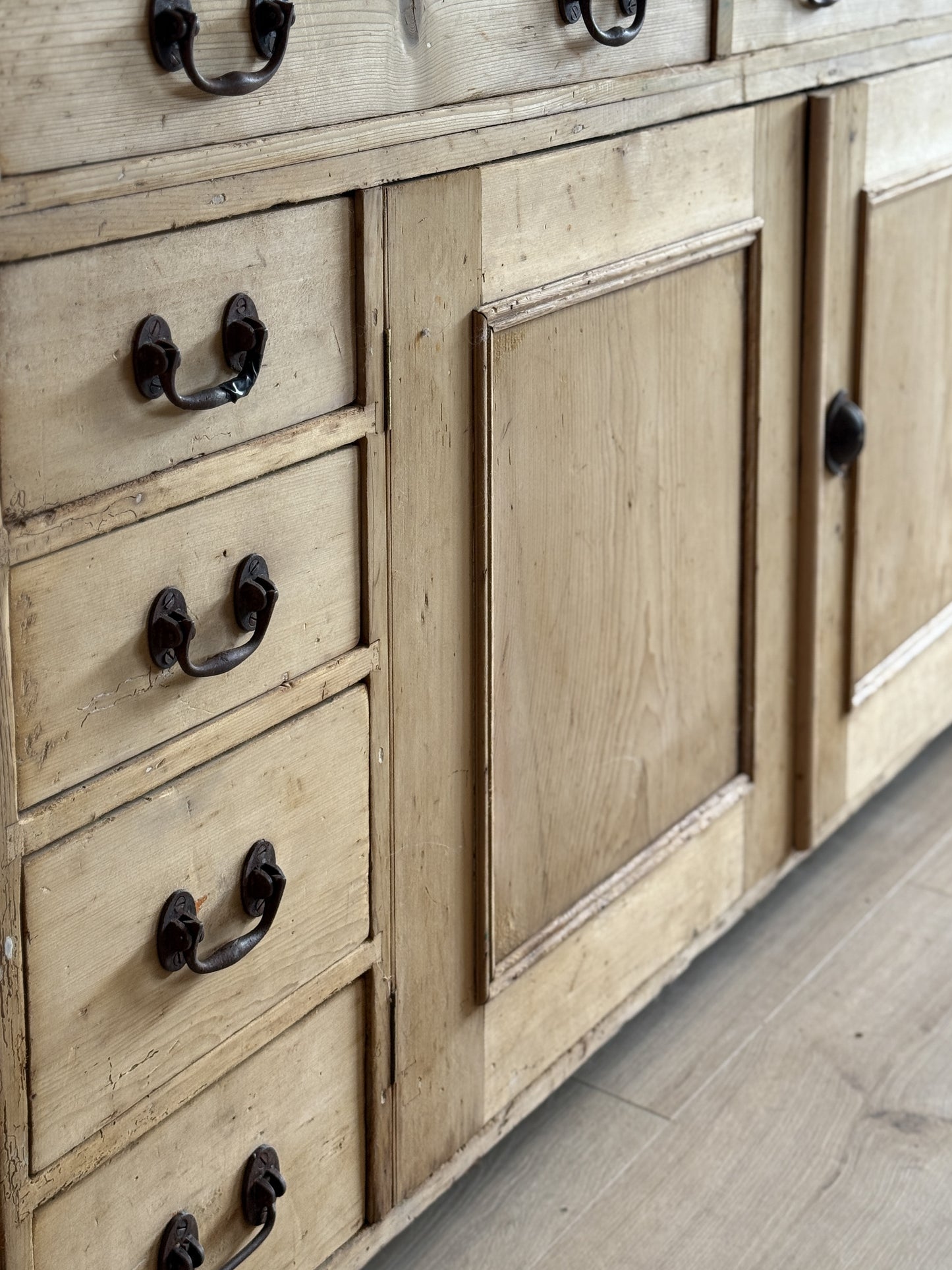 Antique English Pine Sideboard