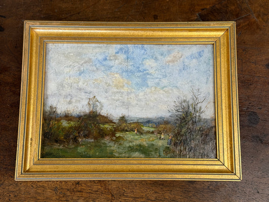 Antique English Oil Painting by HM Wilson