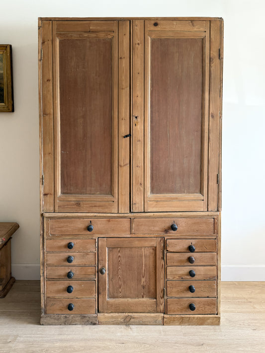 Antique English Pine Housekeeper Cupboard