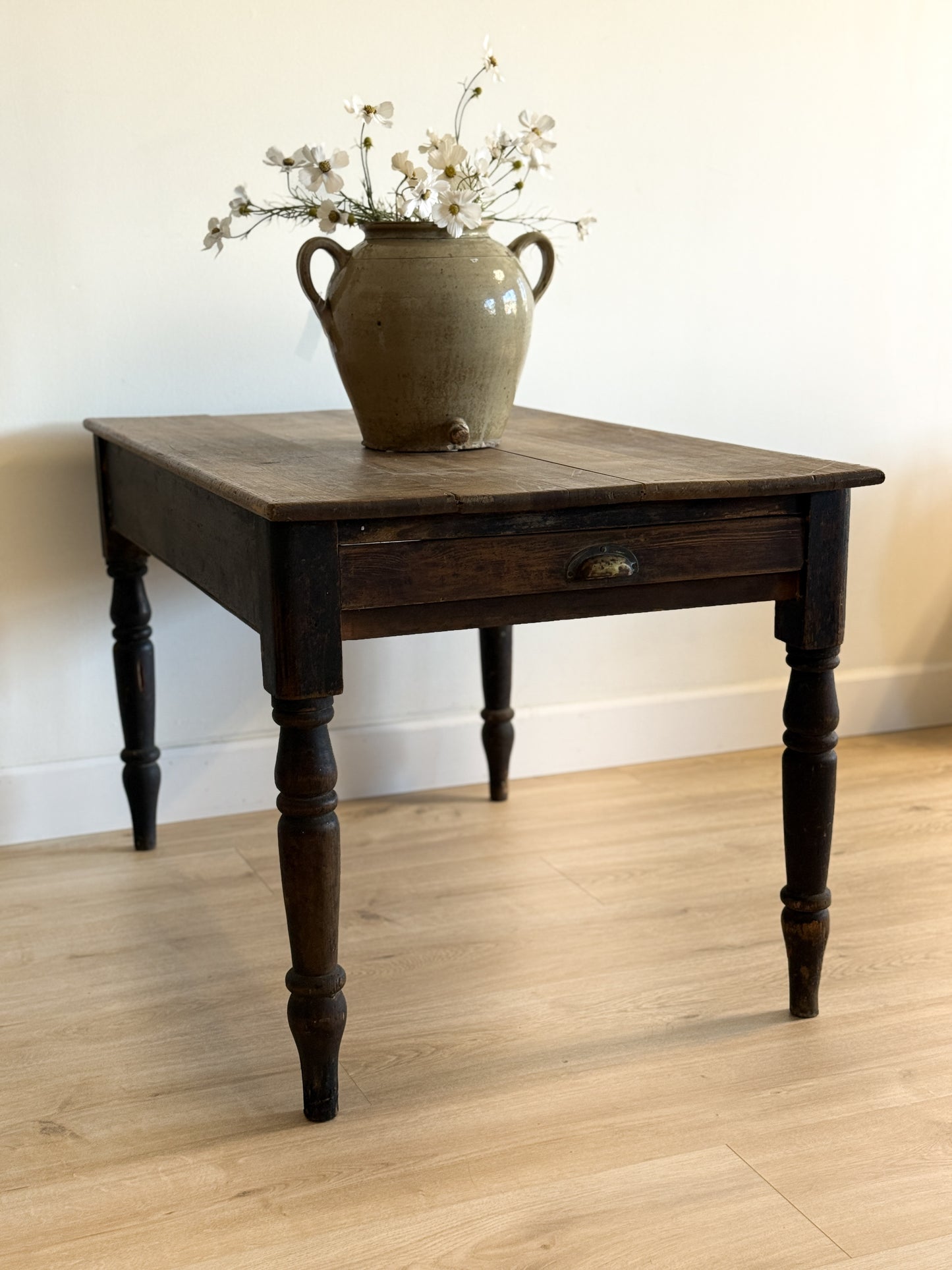 Antique English Table with Drawer