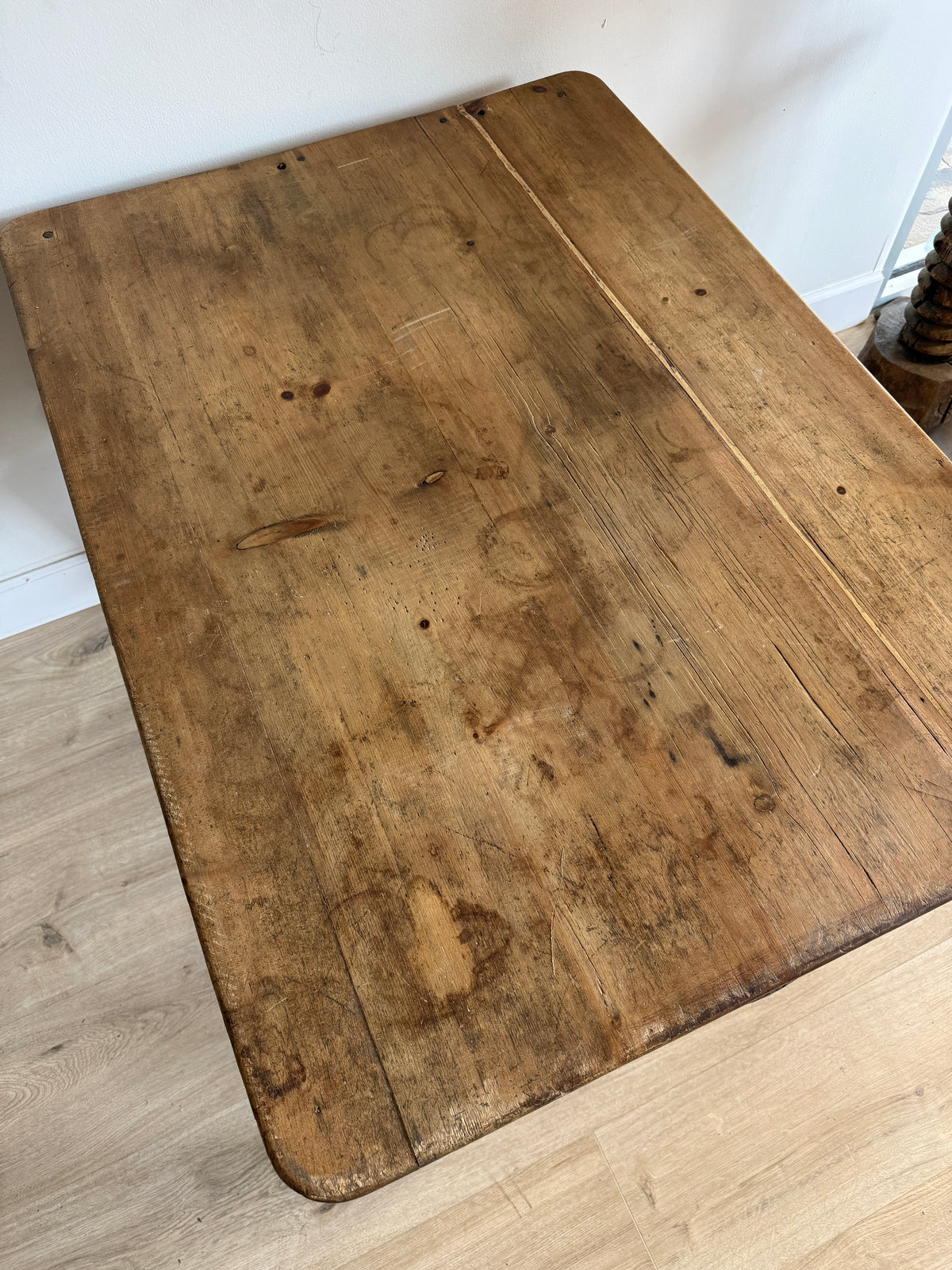 Antique English Pine Dining Table