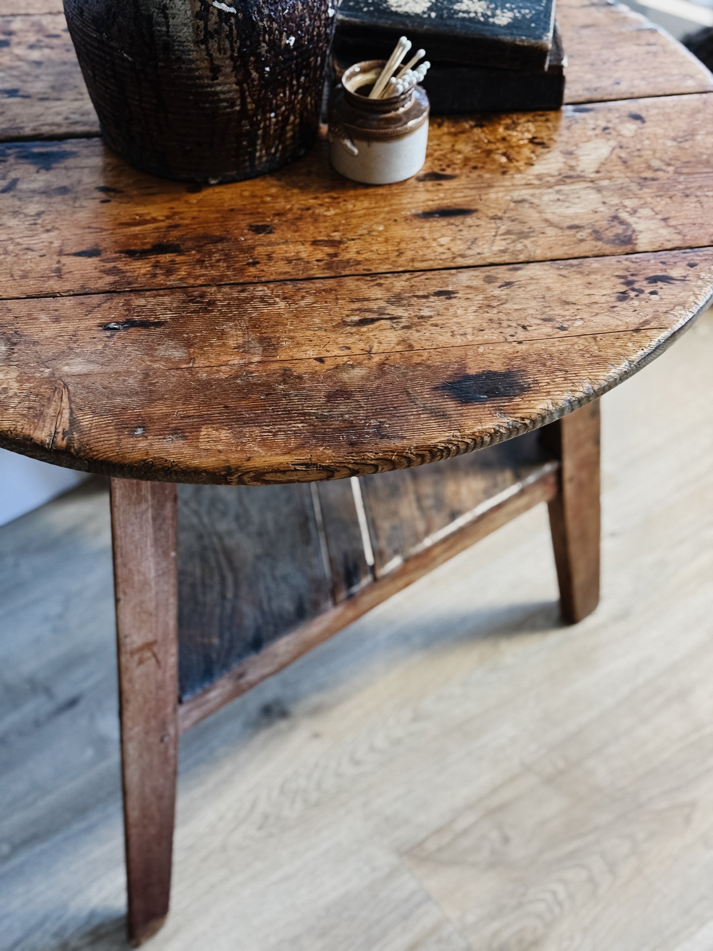 English Georgian Pine Cricket Table