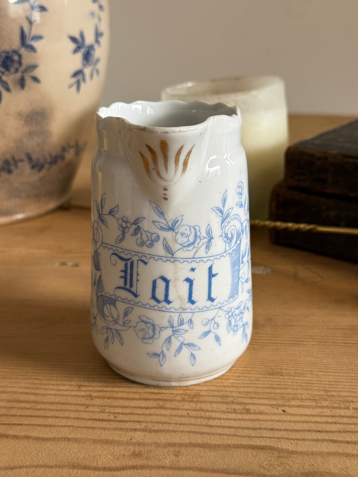 French Ironstone Lait (milk) Pitcher