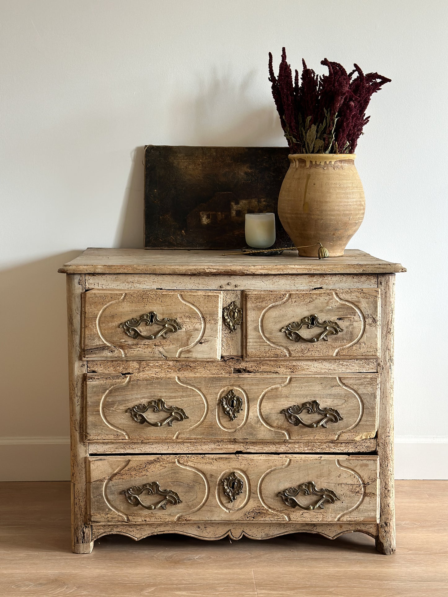 18th Century French Bleached Commode/Chest of Drawers