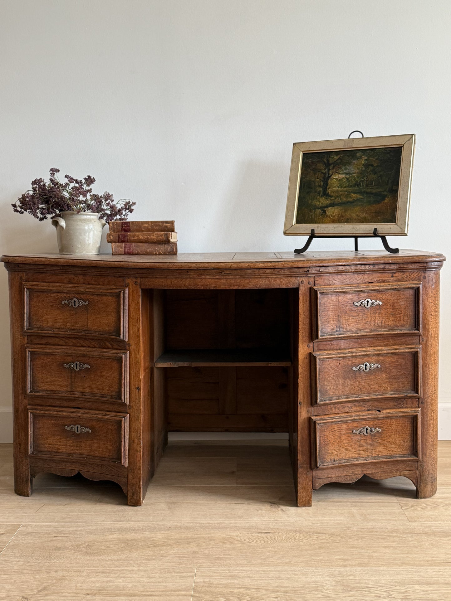 Rare 19th Century French Oak Desk from Mazarin Region