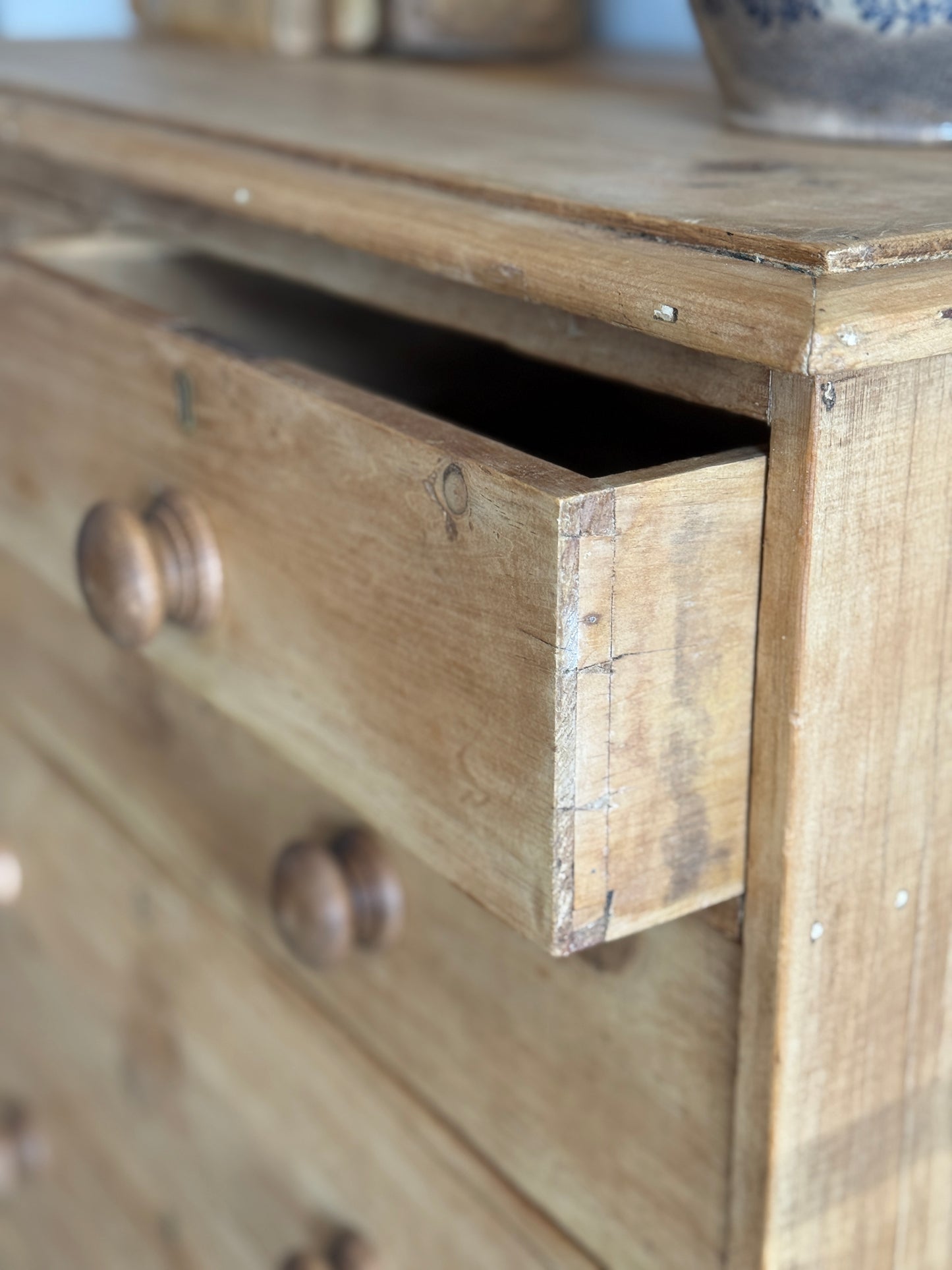 Antique English Pine Dresser/Chest of Drawers