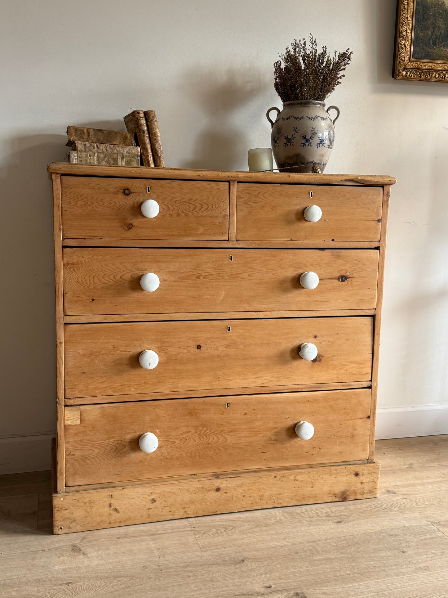 Antique English Pine Dresser/Chest of Drawers