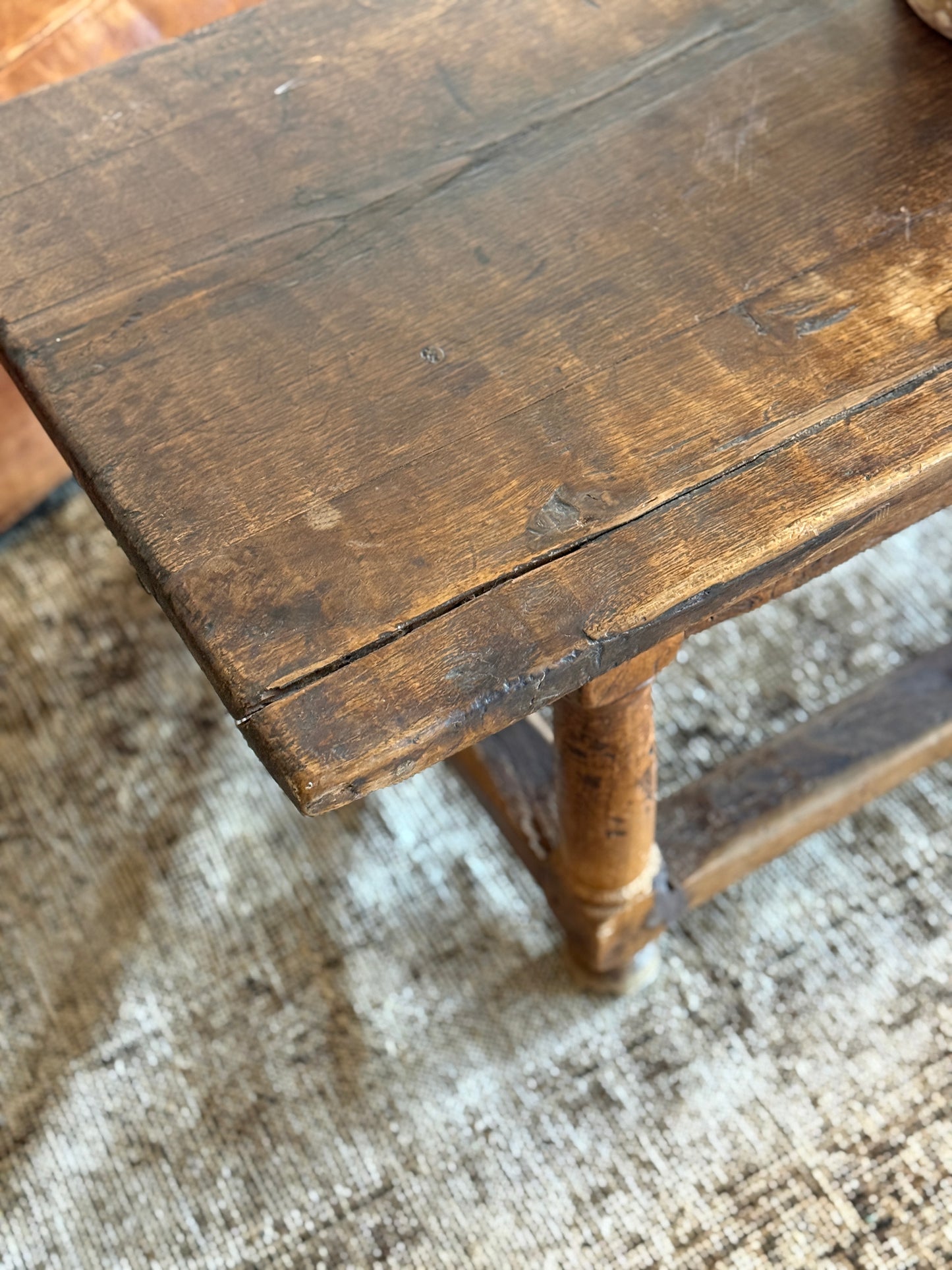 Antique French Walnut Coffee Table or Bench (c.1850)