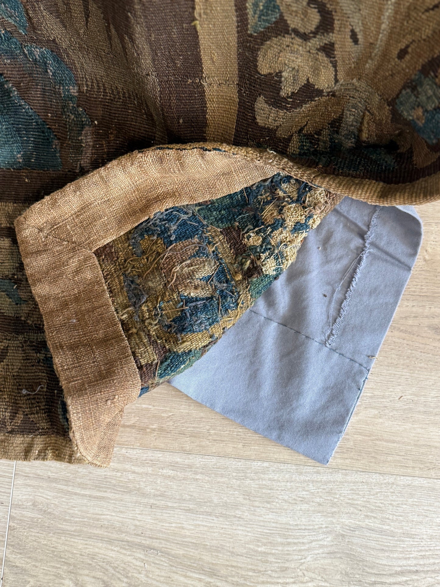 Rare 17th Century French Aubusson Tapestry/Portiere Door Hanging from Correze