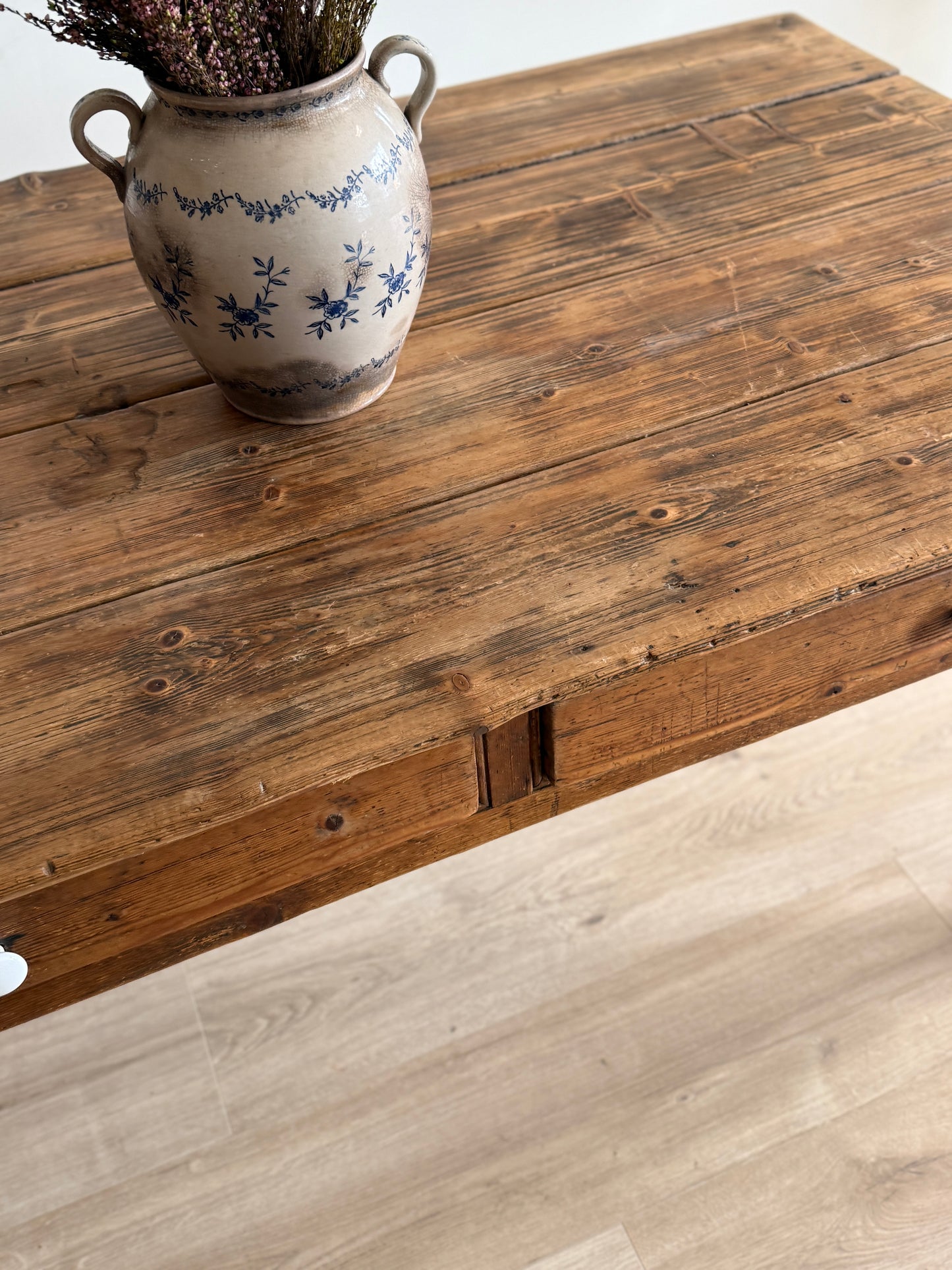 English Victorian Pine Farm Table