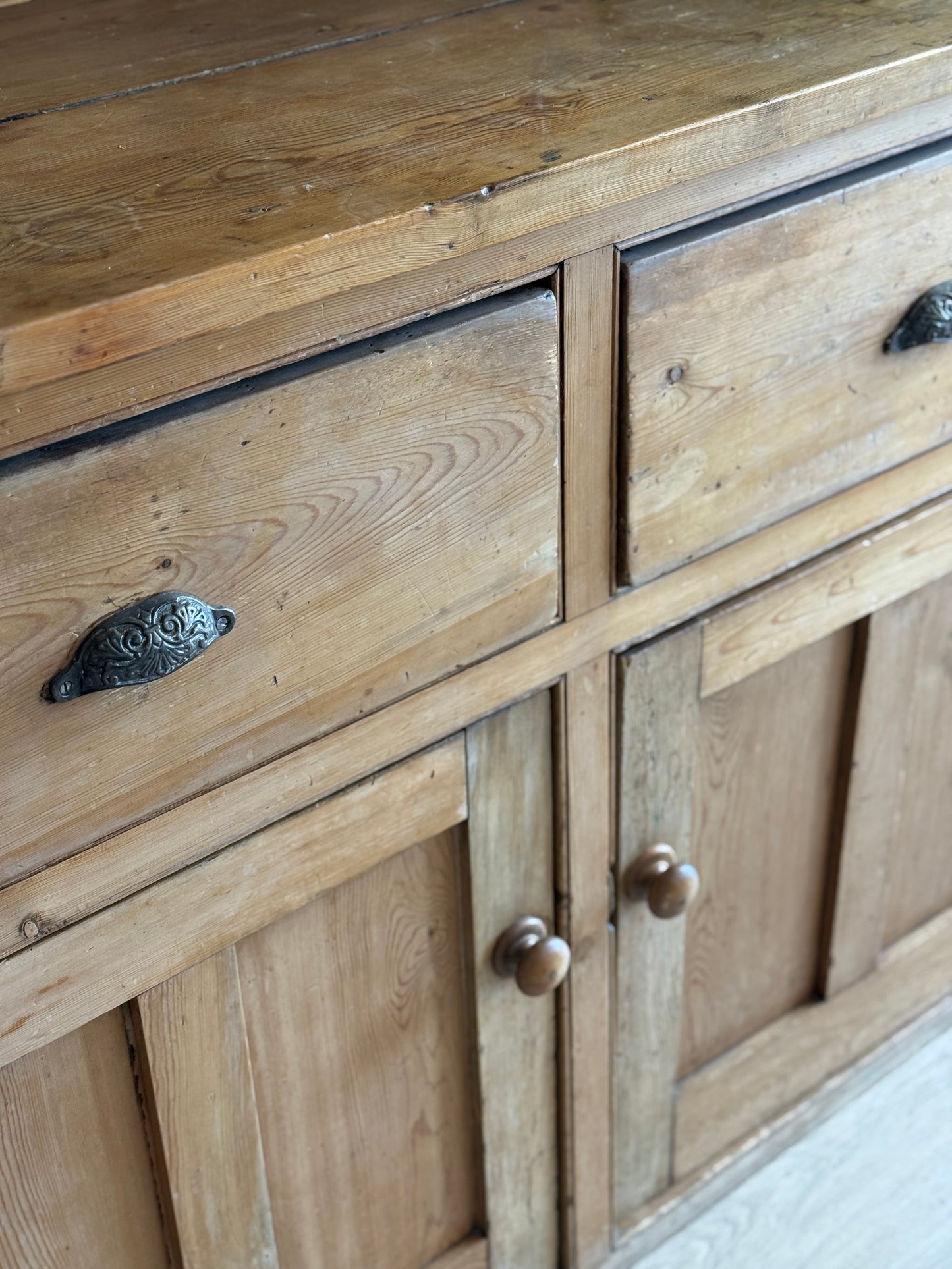 Antique English Pine Hutch