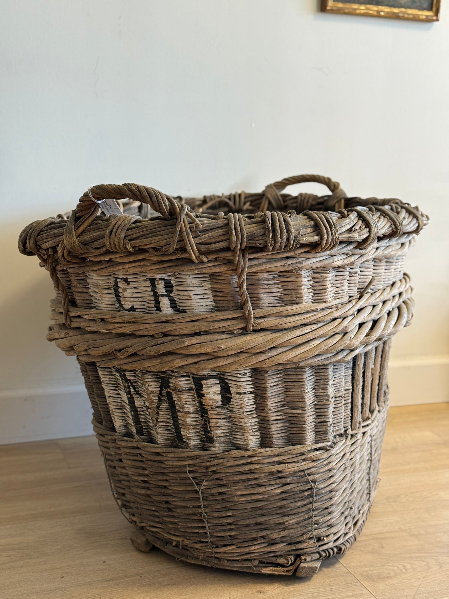 Antique French Champagne Basket