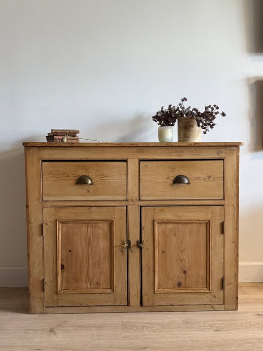 Antique English Pine Sideboard