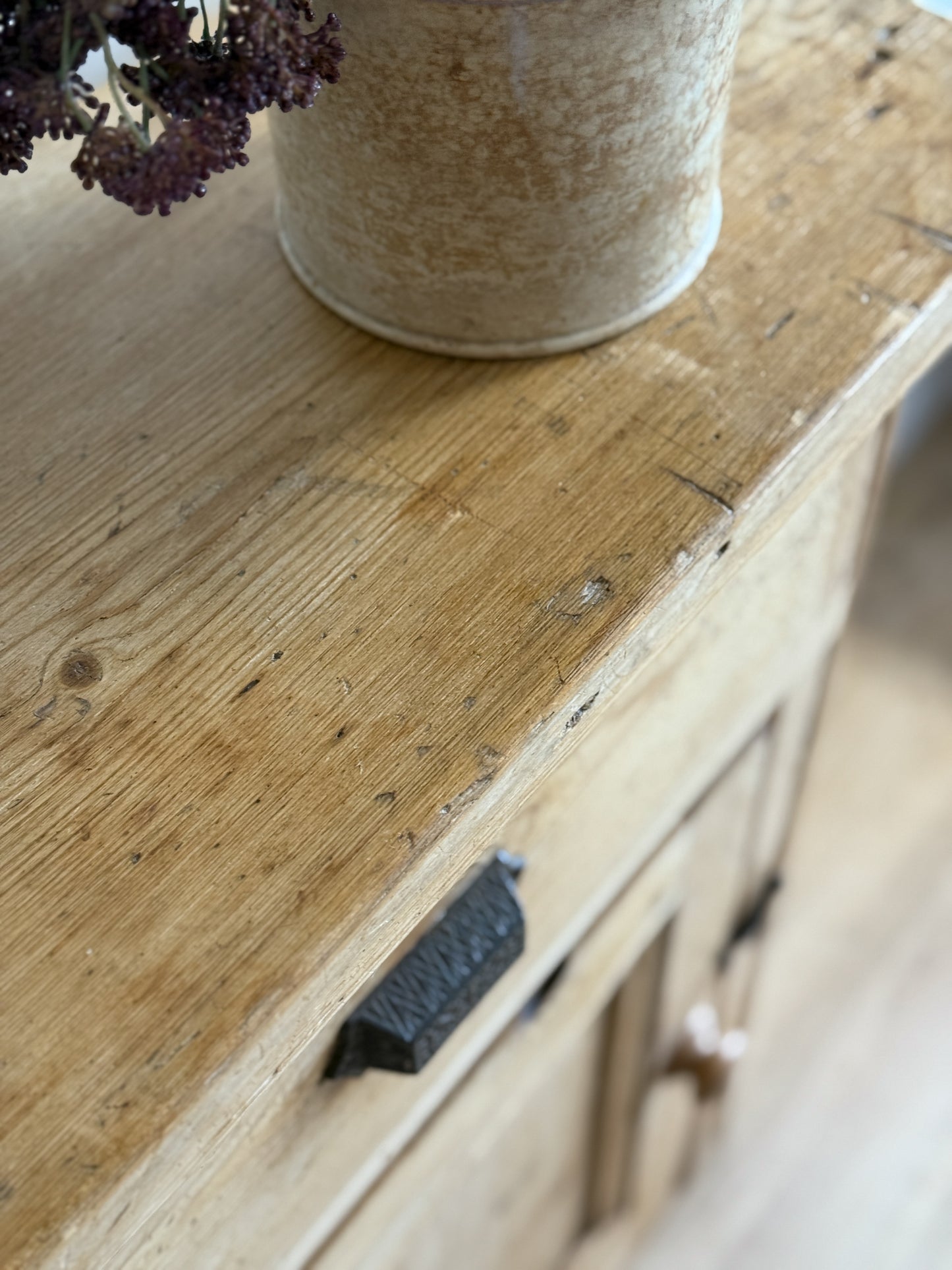 Antique English Pine Sideboard