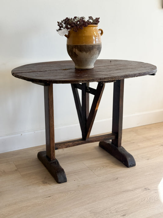 Rustic Antique French Folding Wine Table