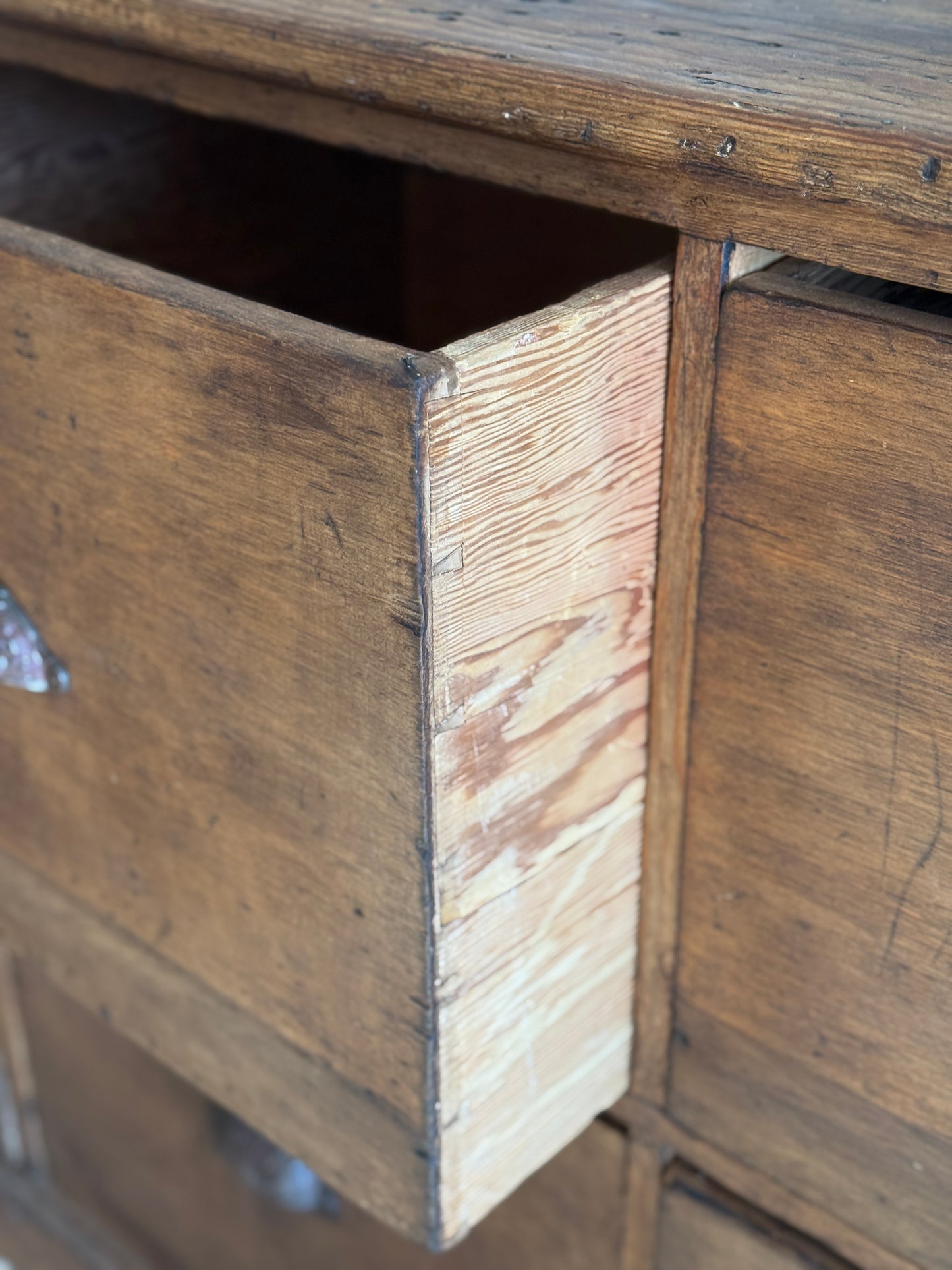Monumental Antique English Bank of Drawers/Sideboard