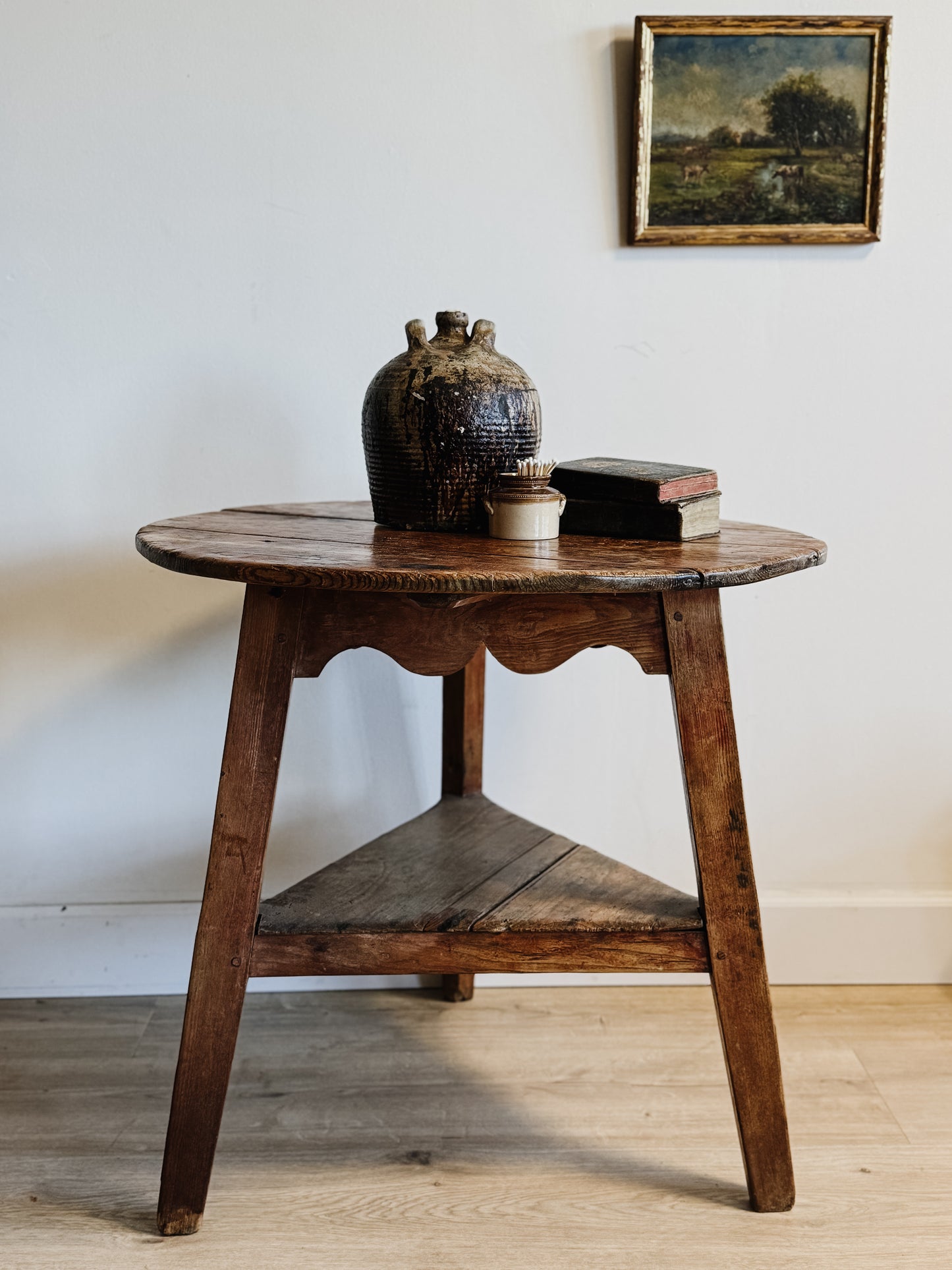 English Georgian Pine Cricket Table