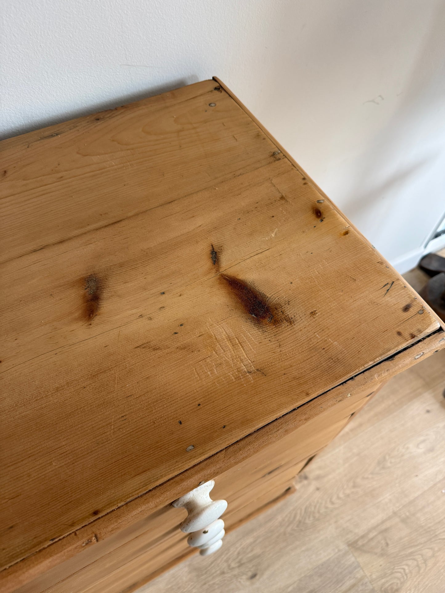 Antique English Pine Dresser/Chest of Drawers