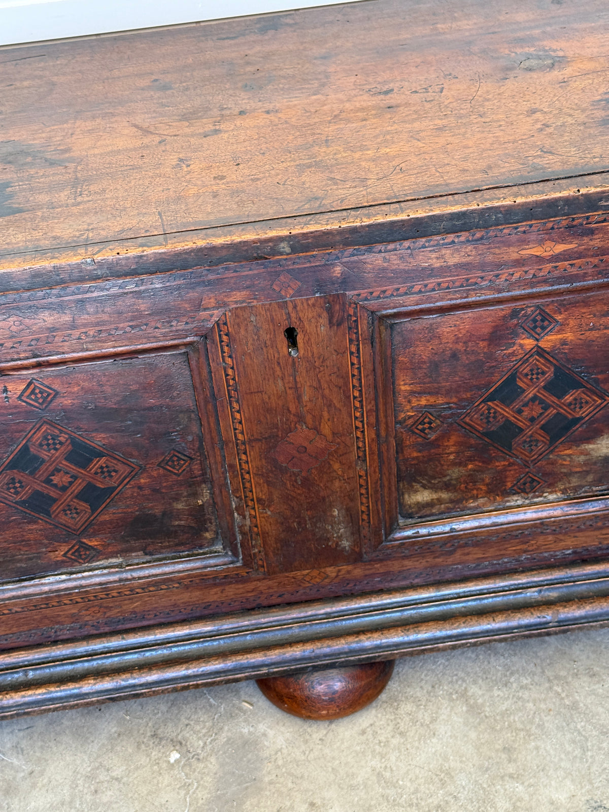 Long 17th Century Italian Walnut Chest