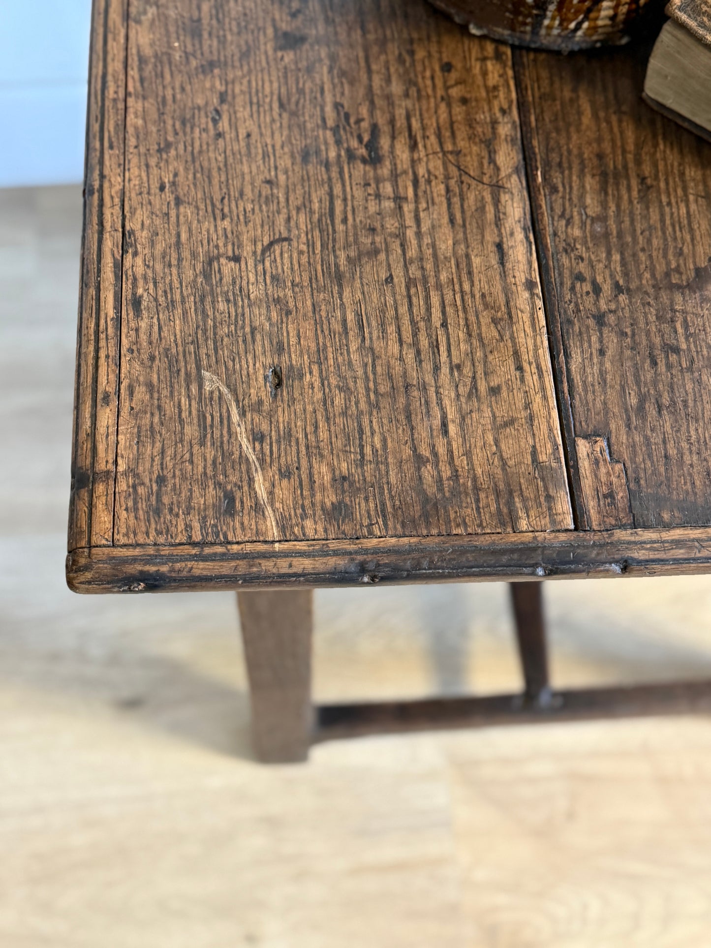Late 17th/18th c. English Oak Side Table with Drawer