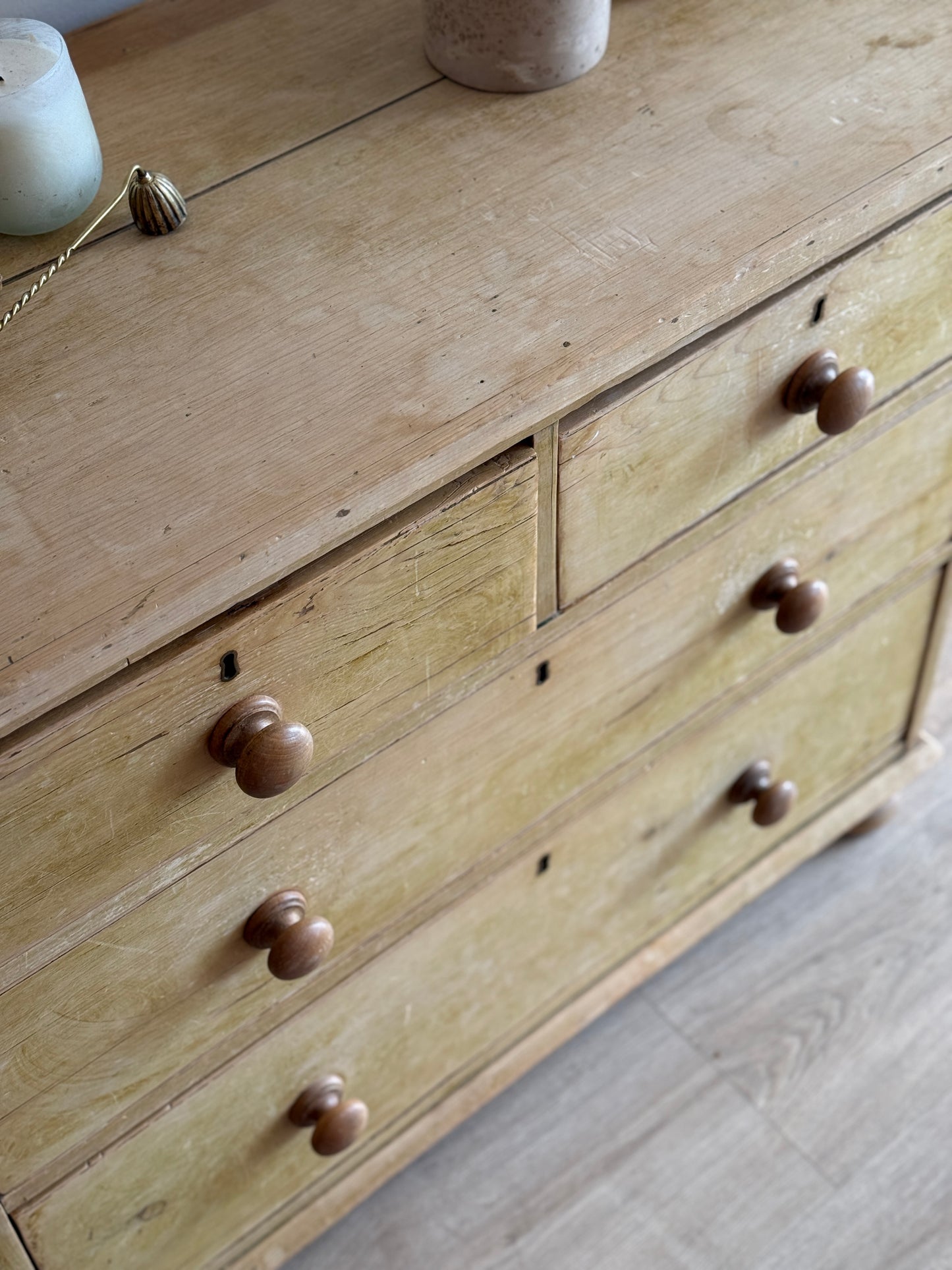 Antique English Pine Dresser/Chest of Drawers