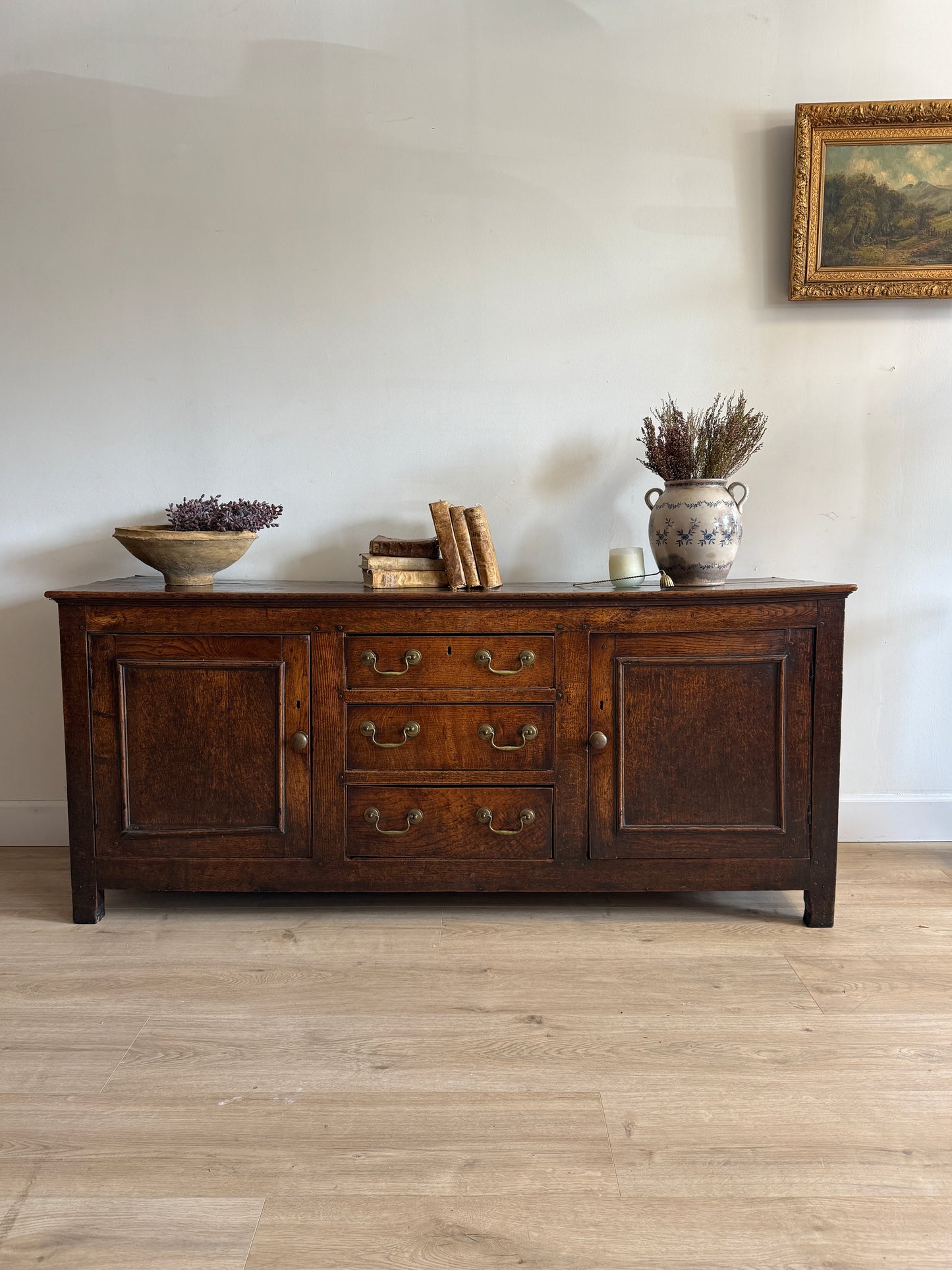 Antique English Oak Sideboard c. 1820