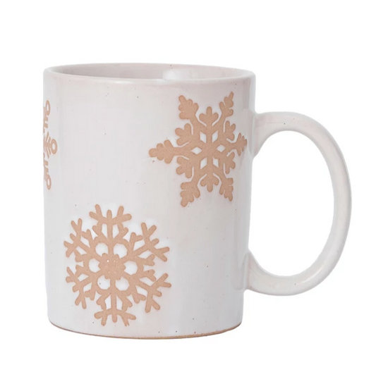 Stoneware Snowflake Coffee Mug