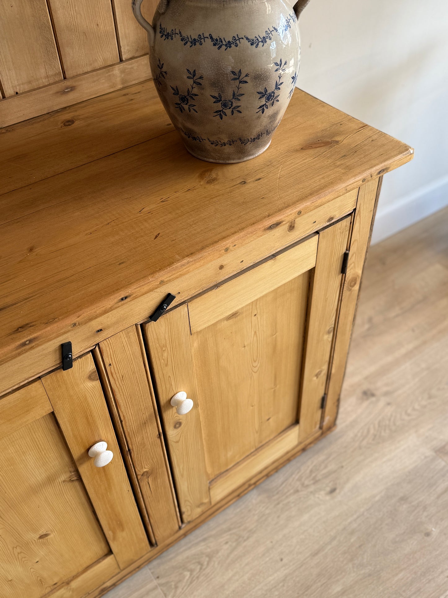 English Pine Stepback Hutch