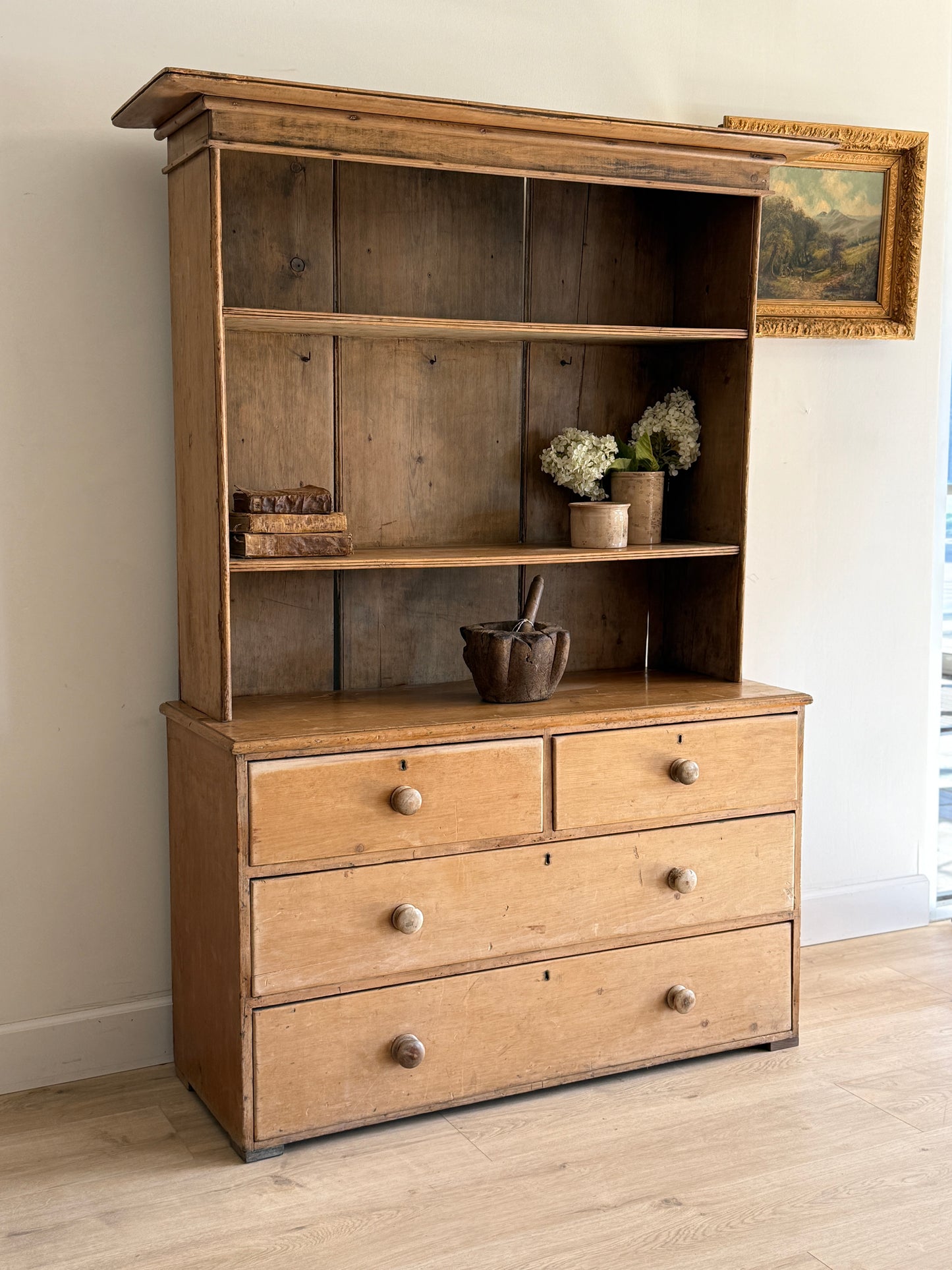 Early 19th Century English Pine Hutch