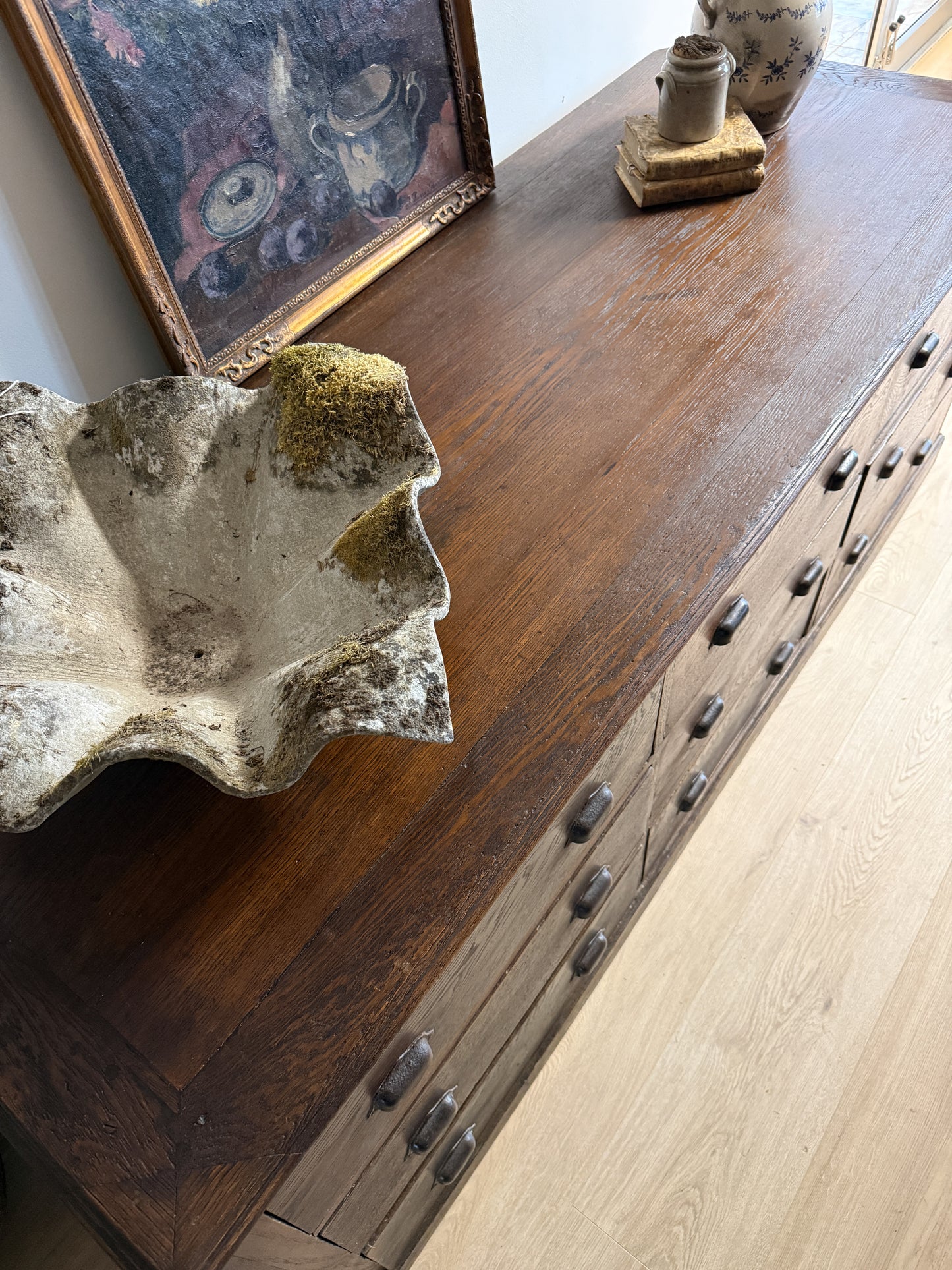 Late 19th c. French Oak Shop Counter