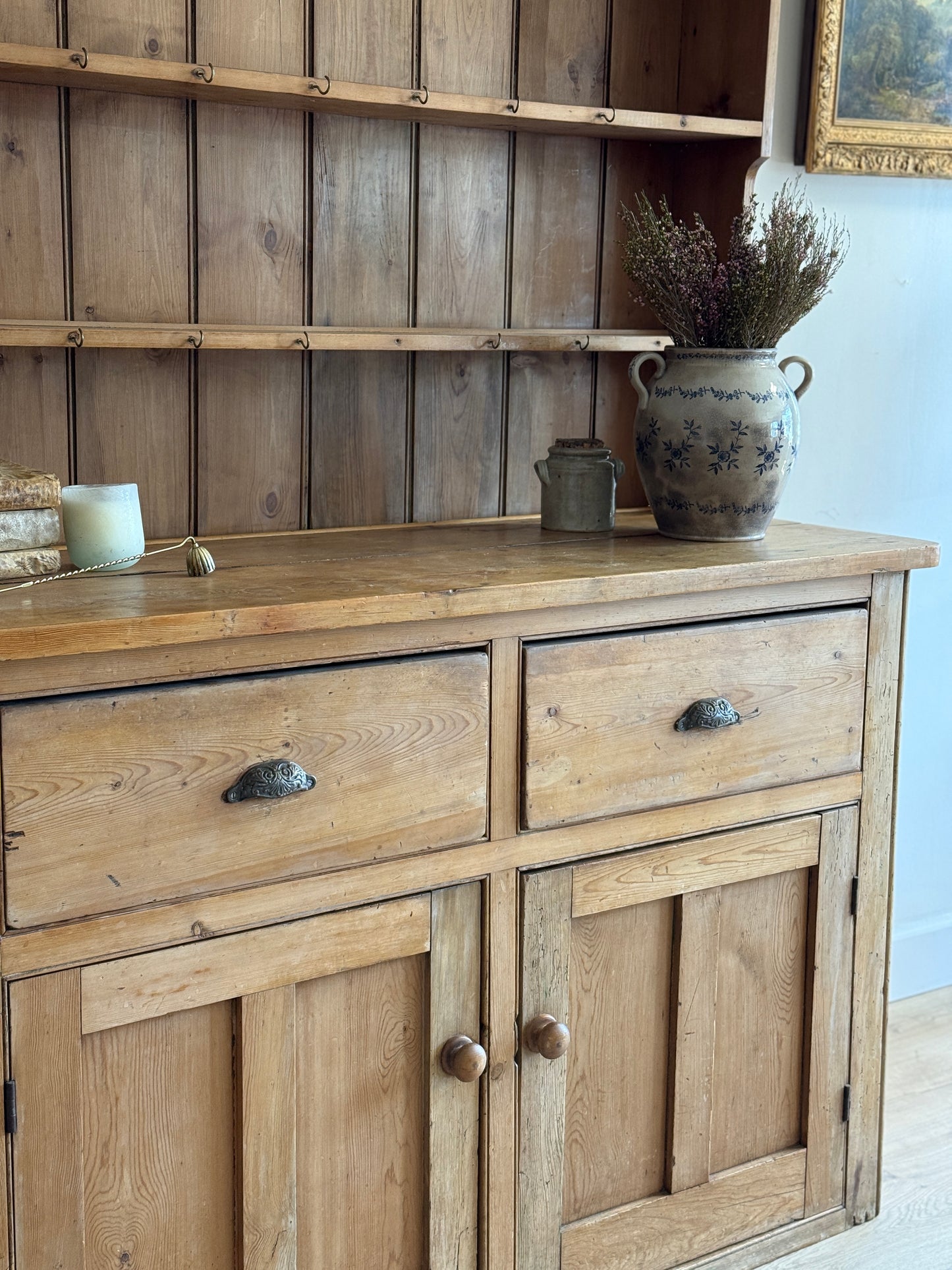 Antique English Pine Hutch