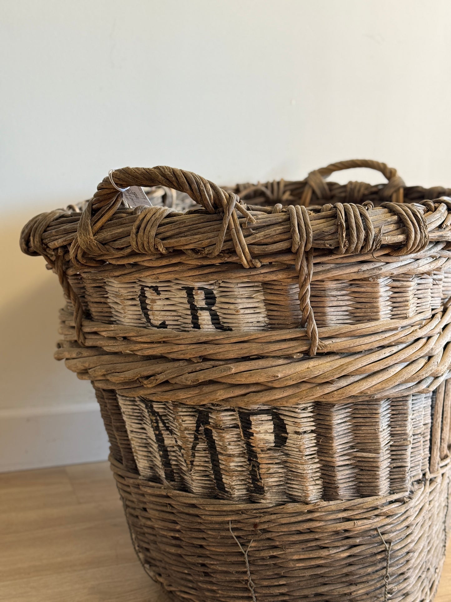 Antique French Champagne Basket