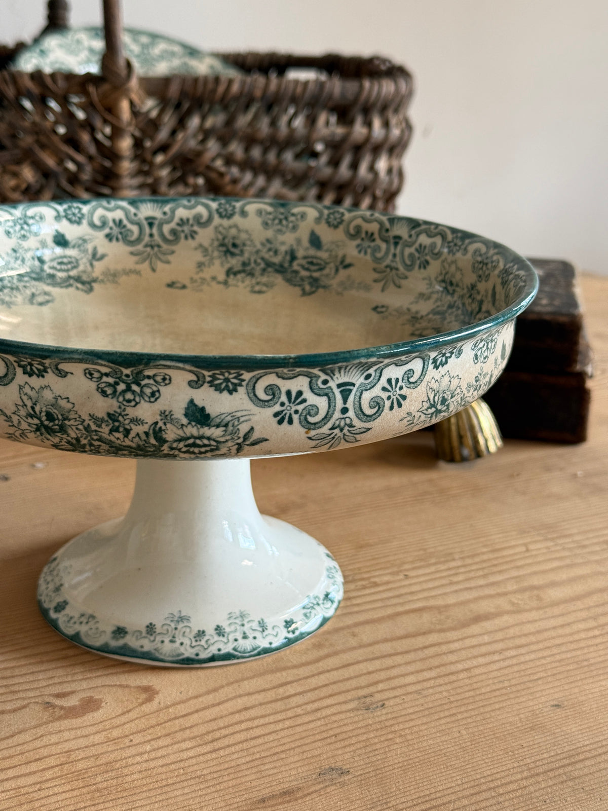 Antique Ironstone Cake Stand