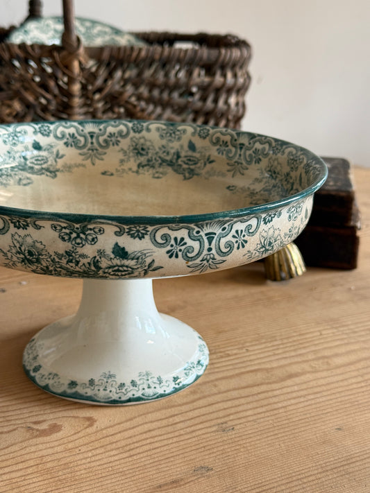 Antique Ironstone Cake Stand