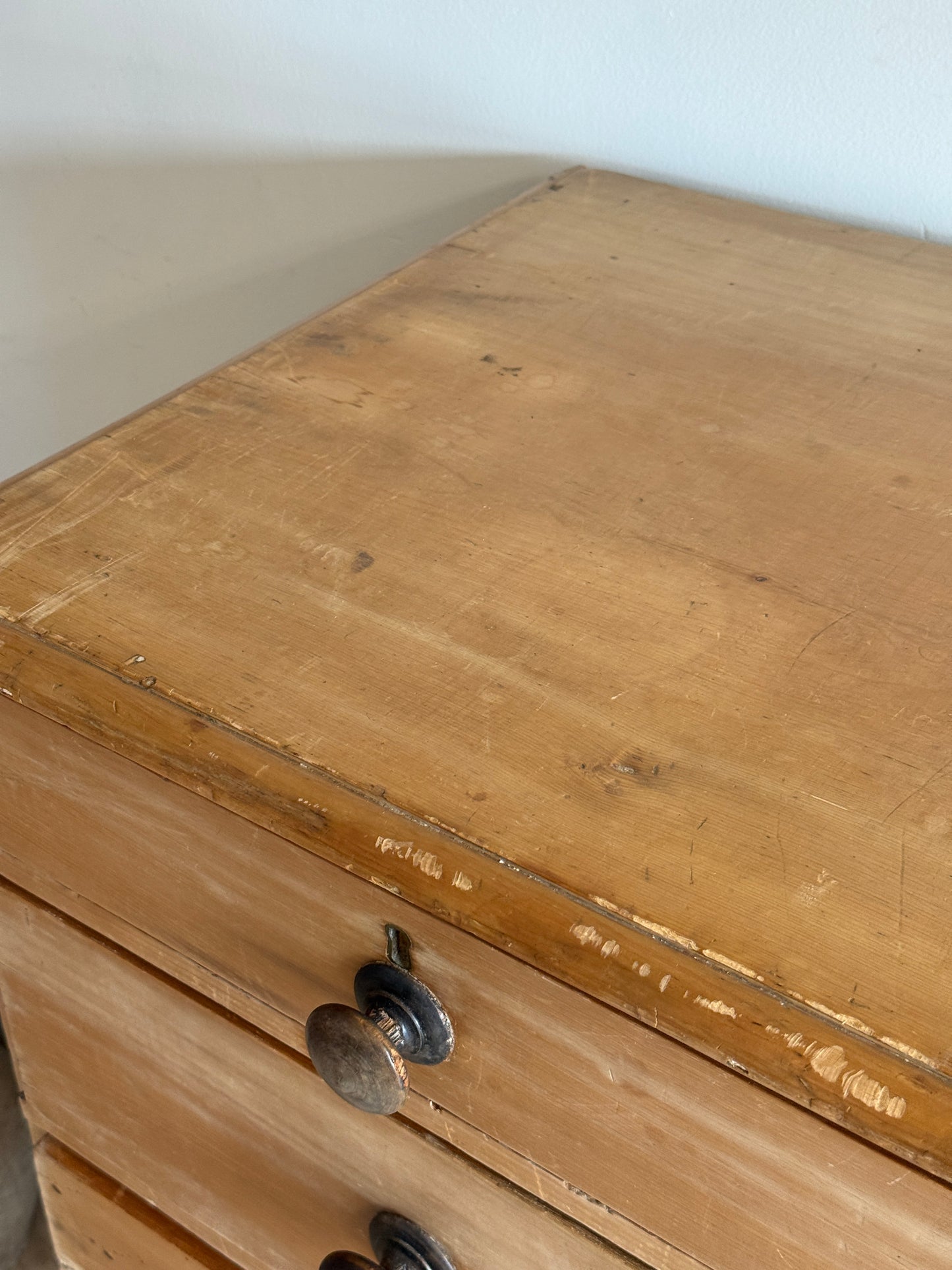 Large Antique English Pine Dresser/Chest of Drawers