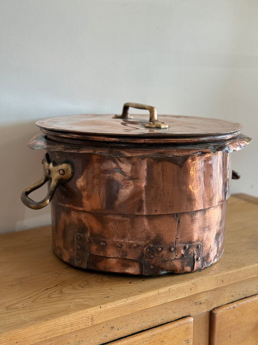 Large Antique English Copper Pot