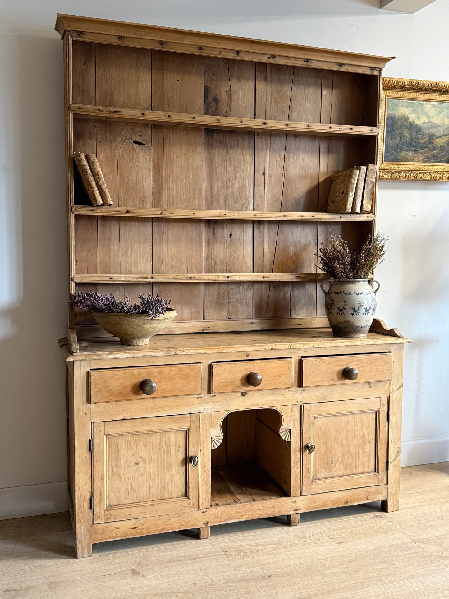 Antique English Pine Hutch