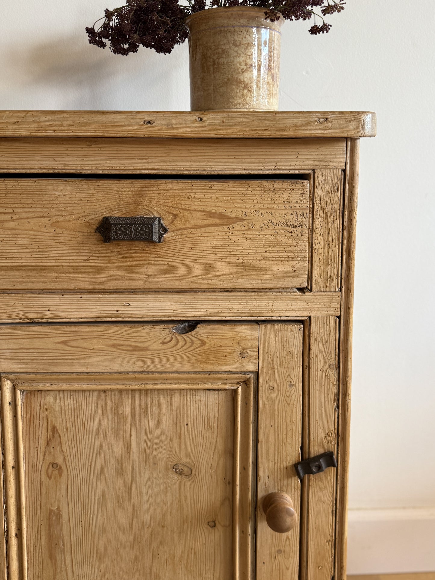 Antique English Pine Sideboard