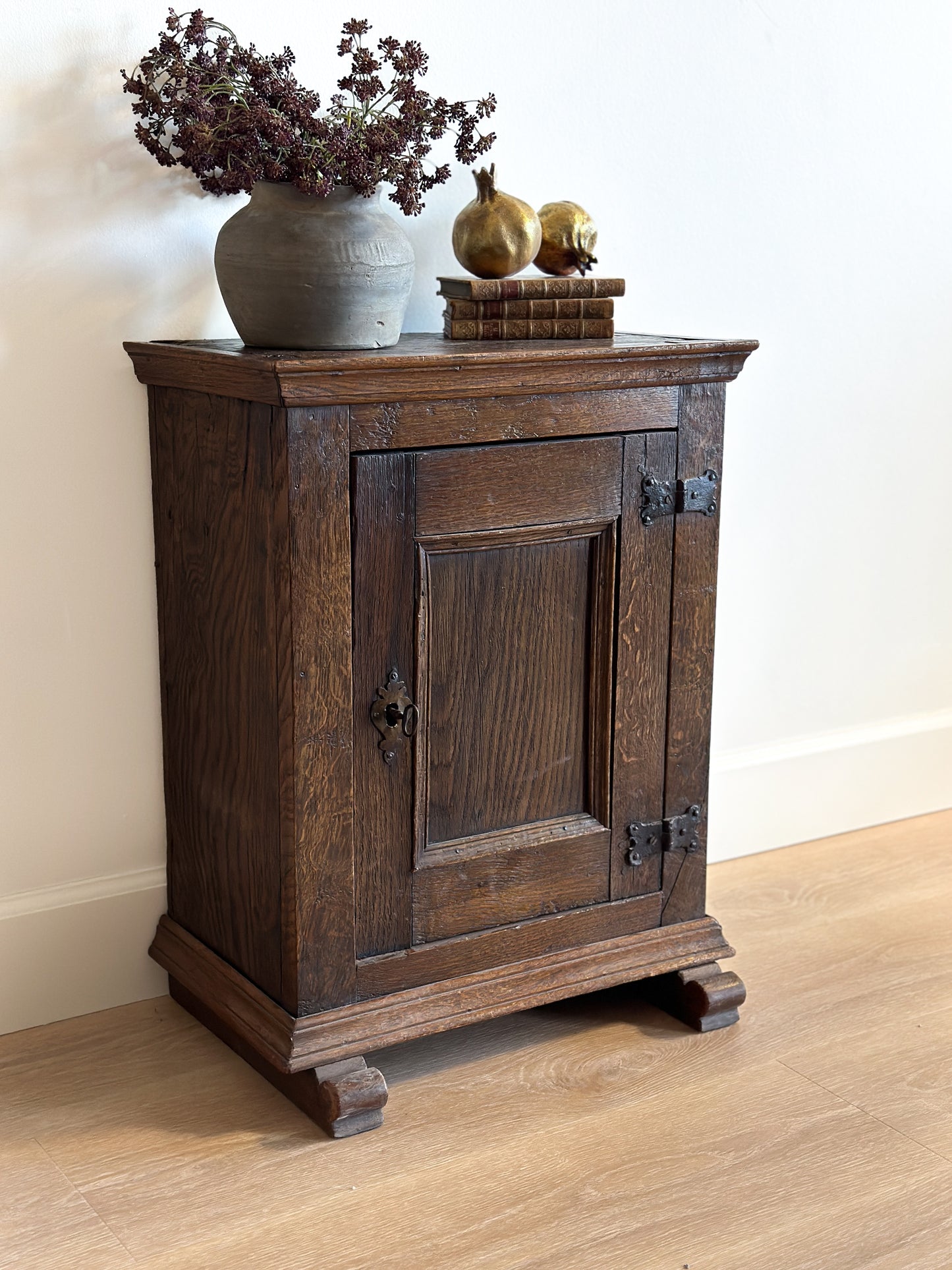 Rare Early 18th Century Antique Dutch Oak Cabinet