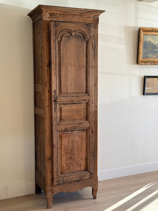 19th c. French Oak Bonnetière Cabinet