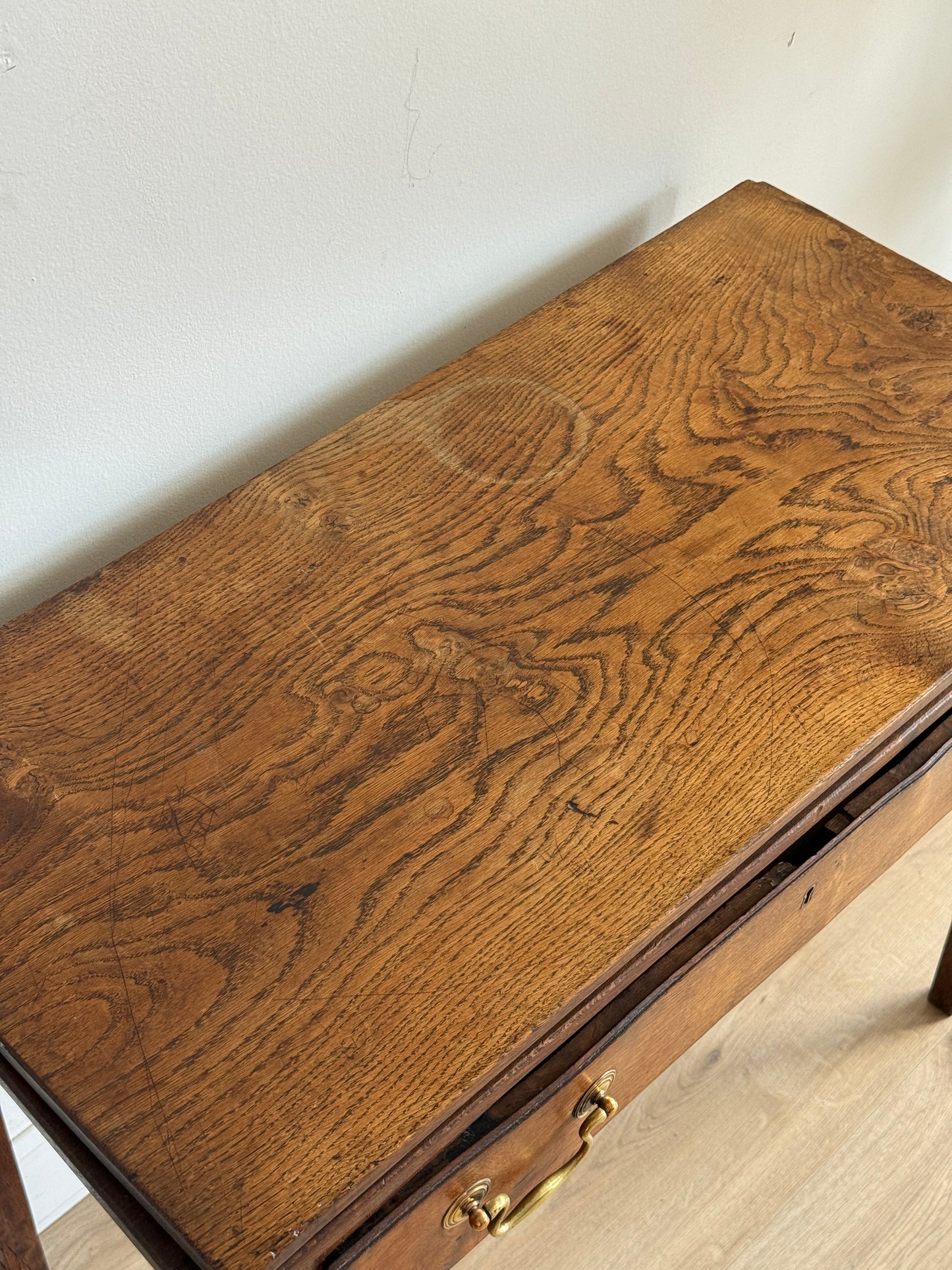 Expanding Antique English Oak Accent Table