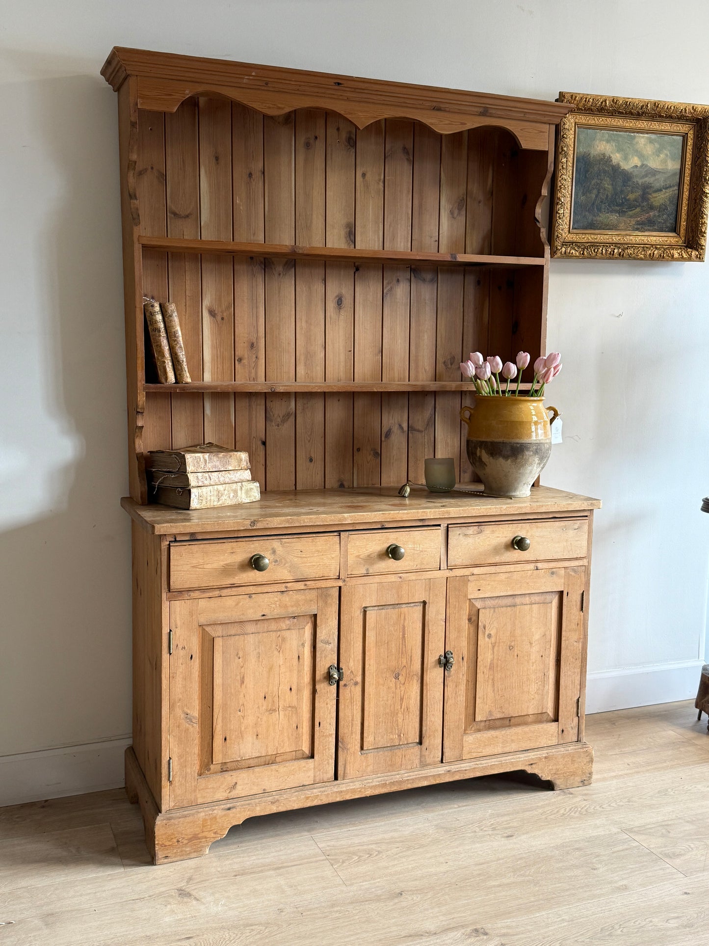 Antique English Pine Hutch