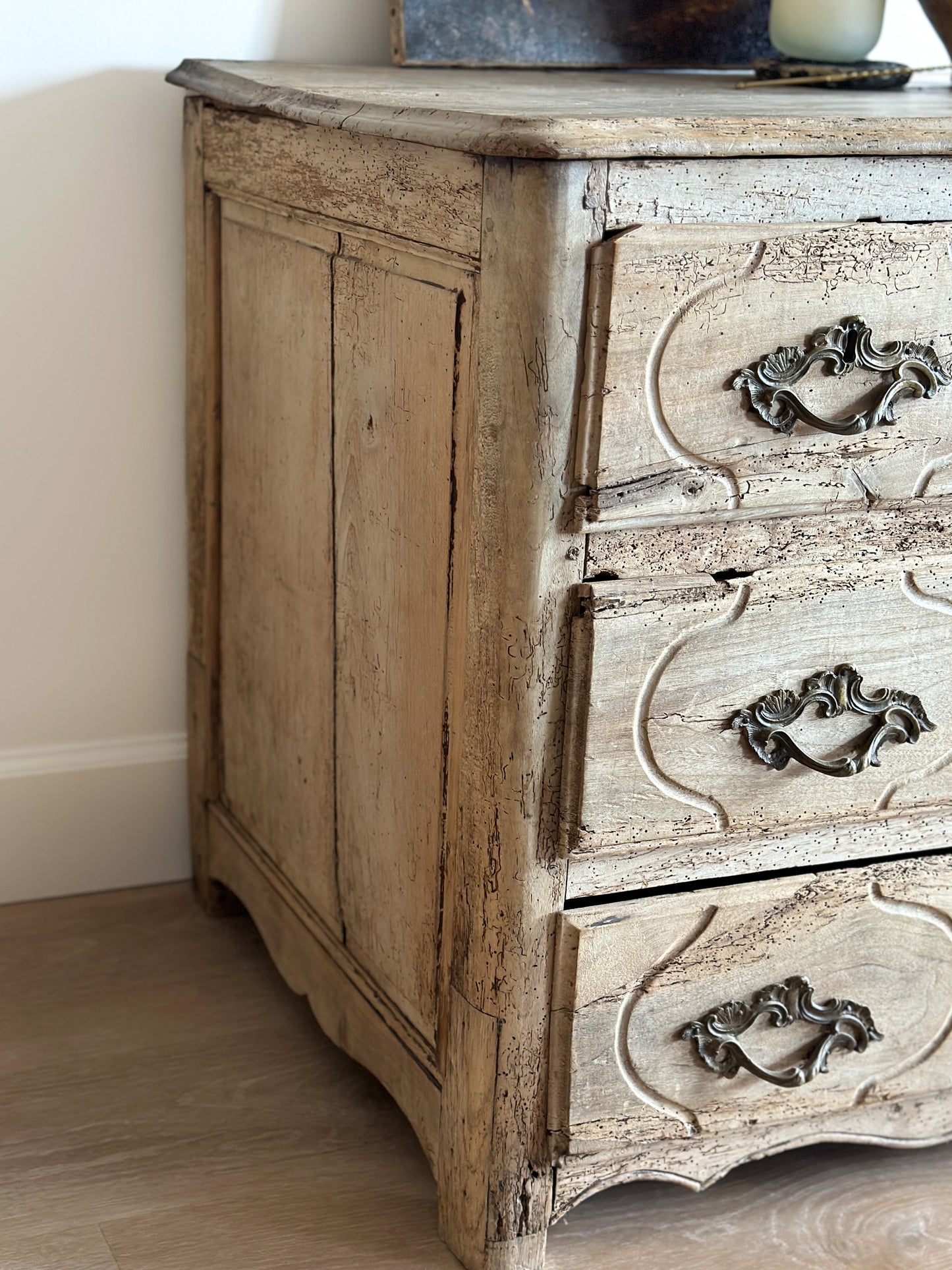 18th Century French Bleached Commode/Chest of Drawers