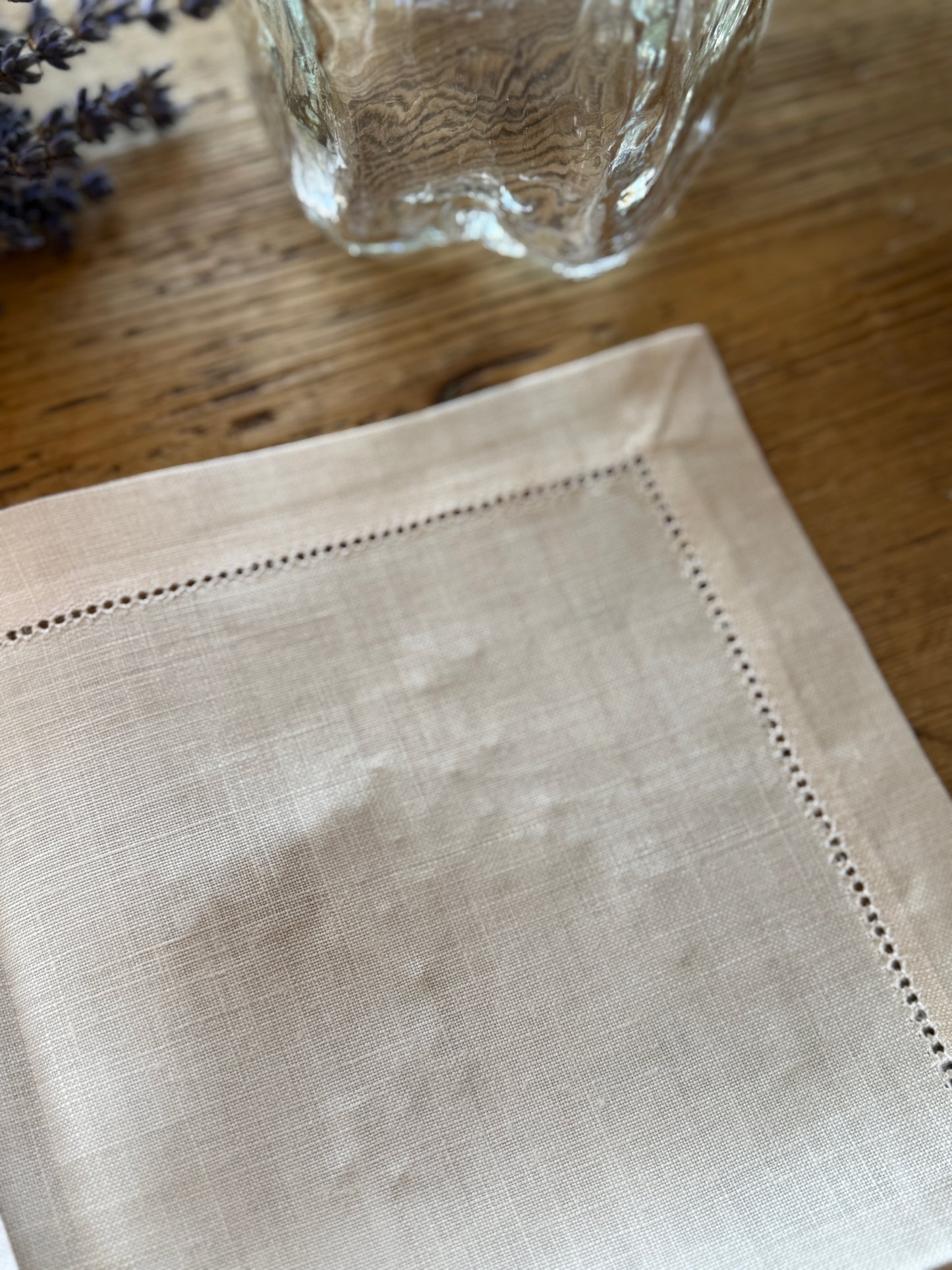 Pair of Antique Hand Embroidered Irish Linens