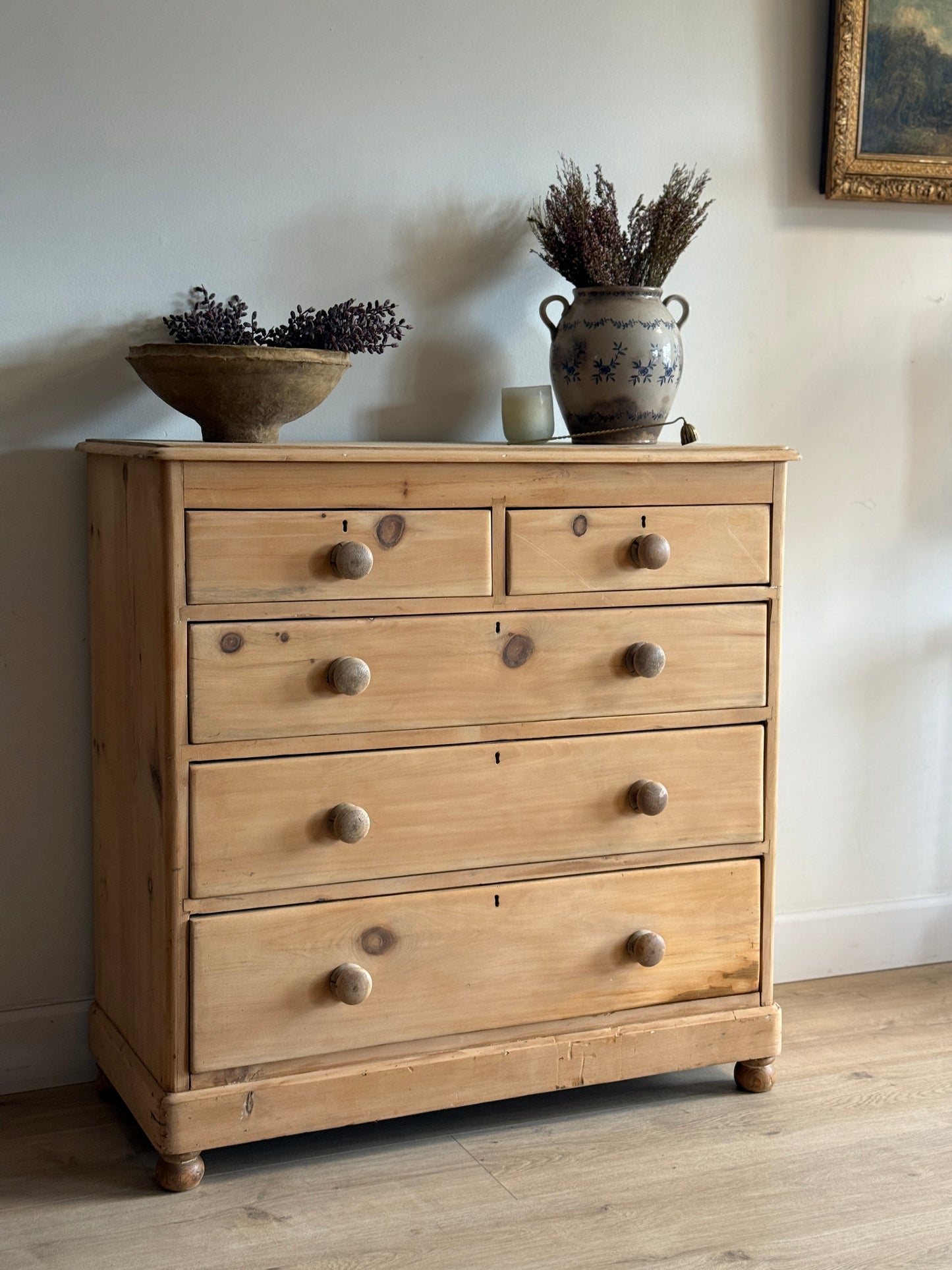 Antique English Pine Dresser/Chest of Drawers