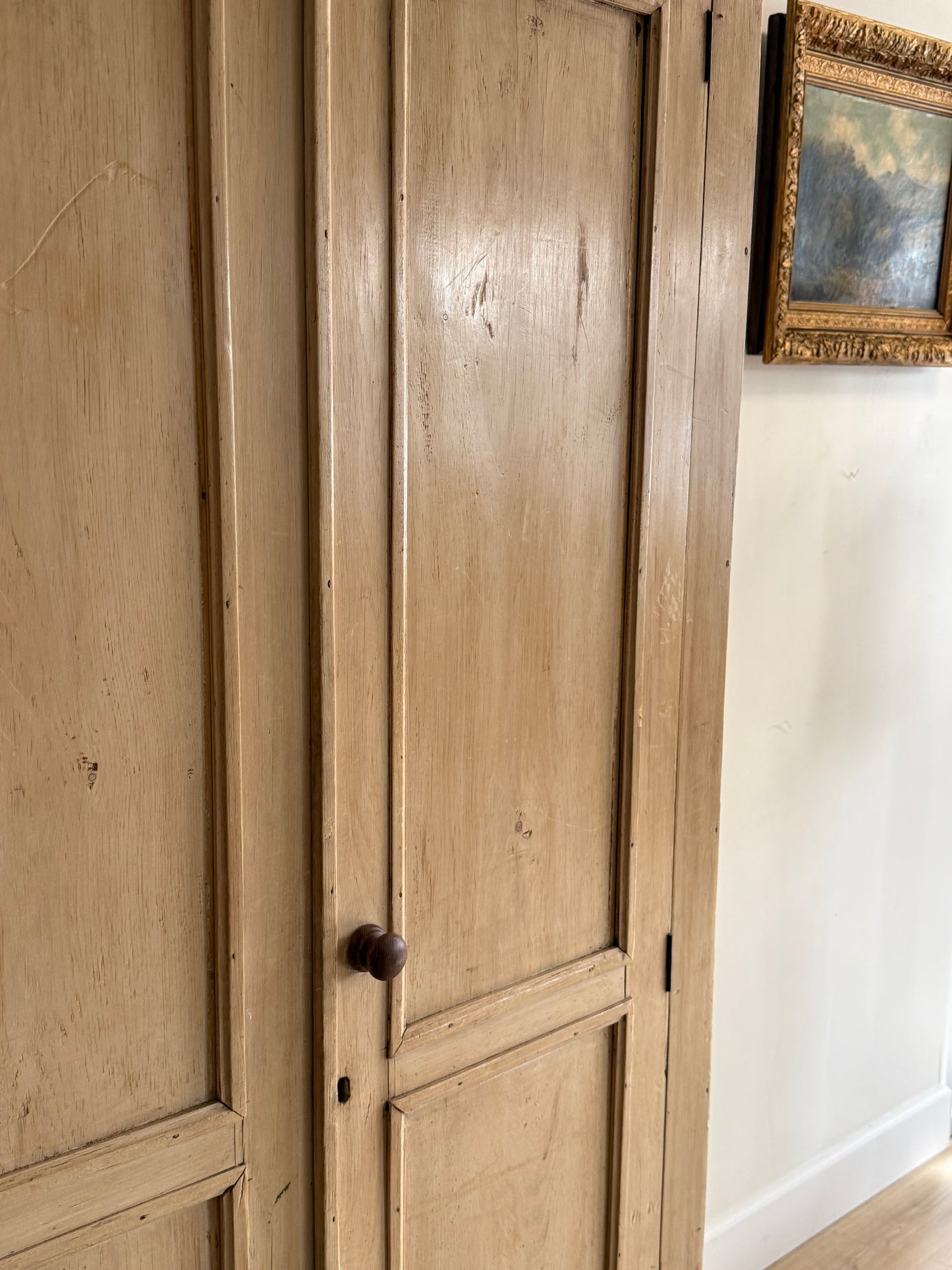 Antique English Pine Larder Cabinet