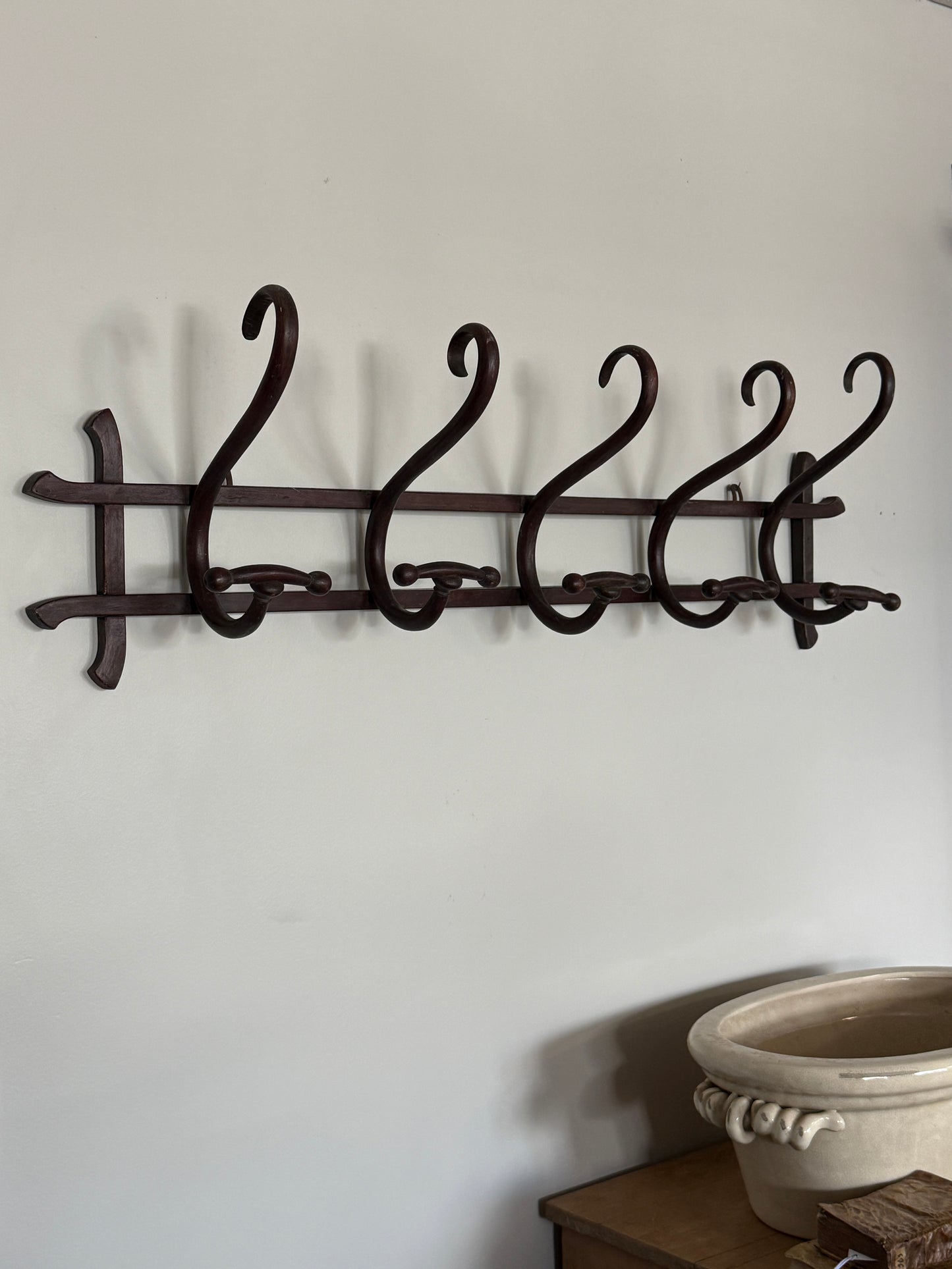 Antique Thonet Coat Rack, Five Hook