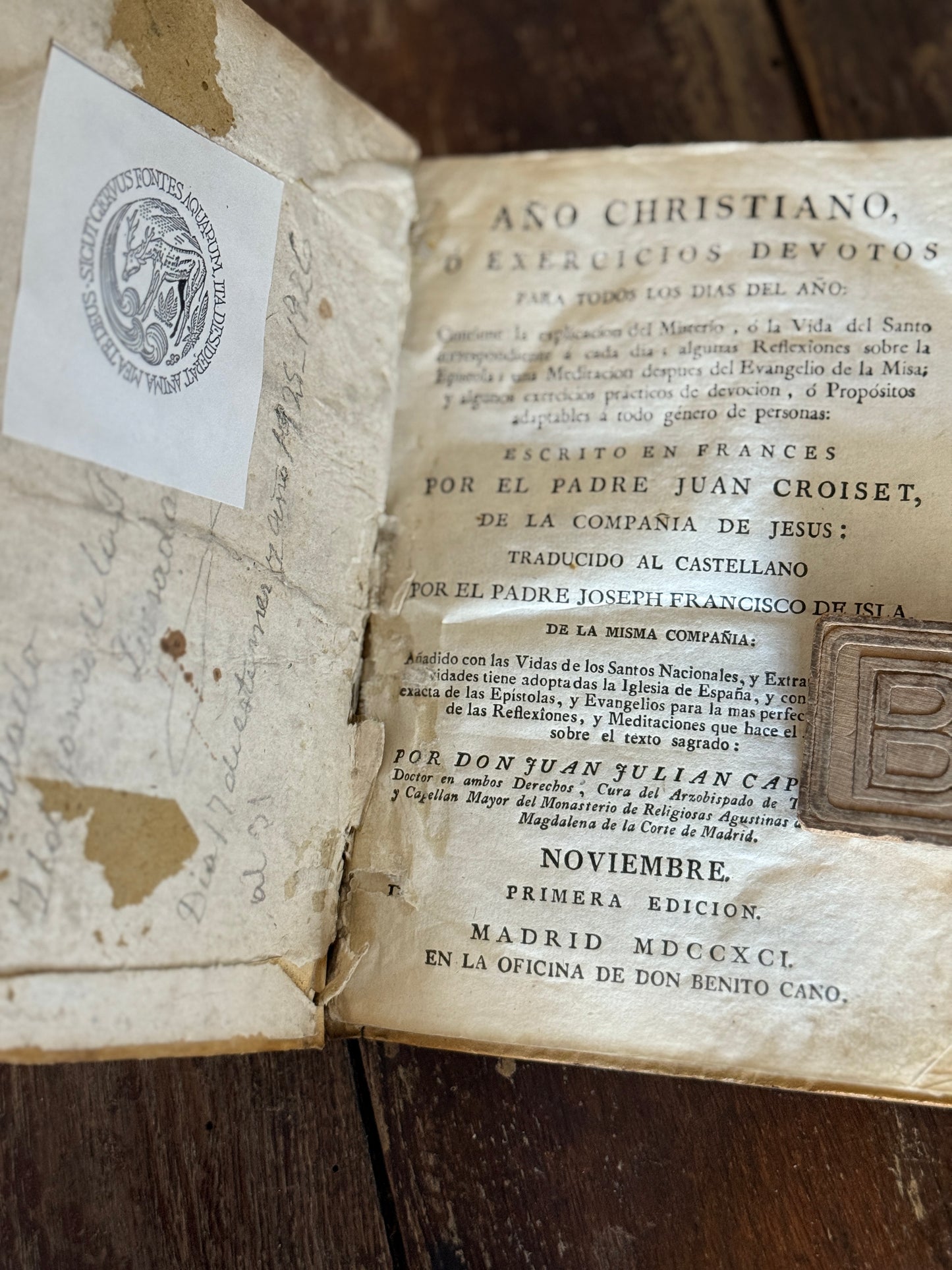 Rare Antique 18th Century Spanish Vellum Books