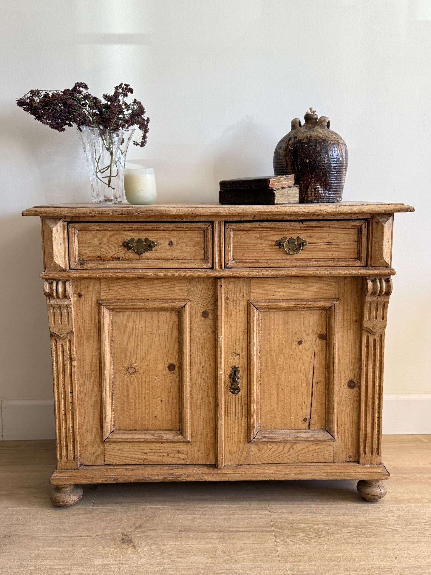 Antique English Pine Sideboard