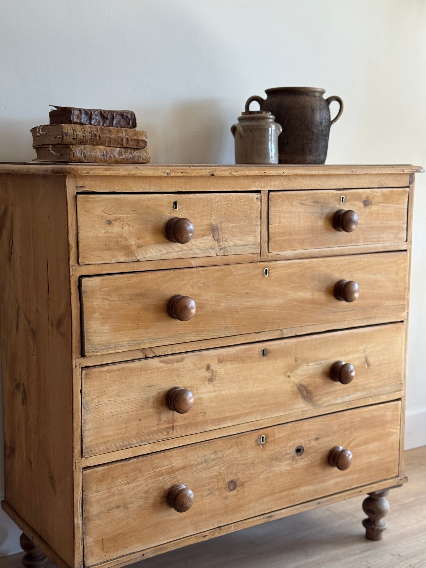 Antique English Pine Dresser/Chest of Drawers